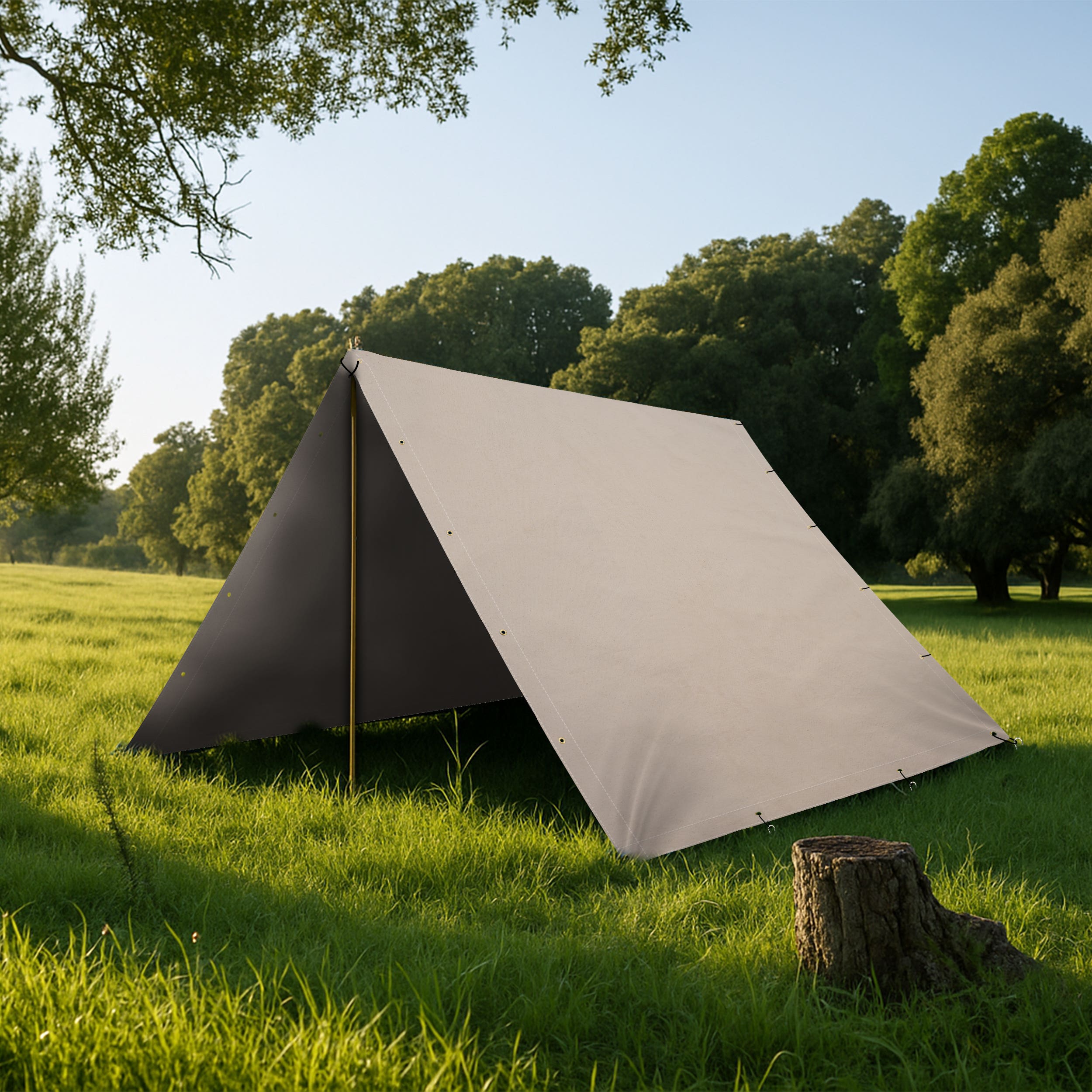 Custom Duck Cotton Canvas Tarps|4 Years Warranty|Natural Canvas|12 oz (Per Square Yard)||Weather Resistant|36 Mil Thickness|TarpsandAll