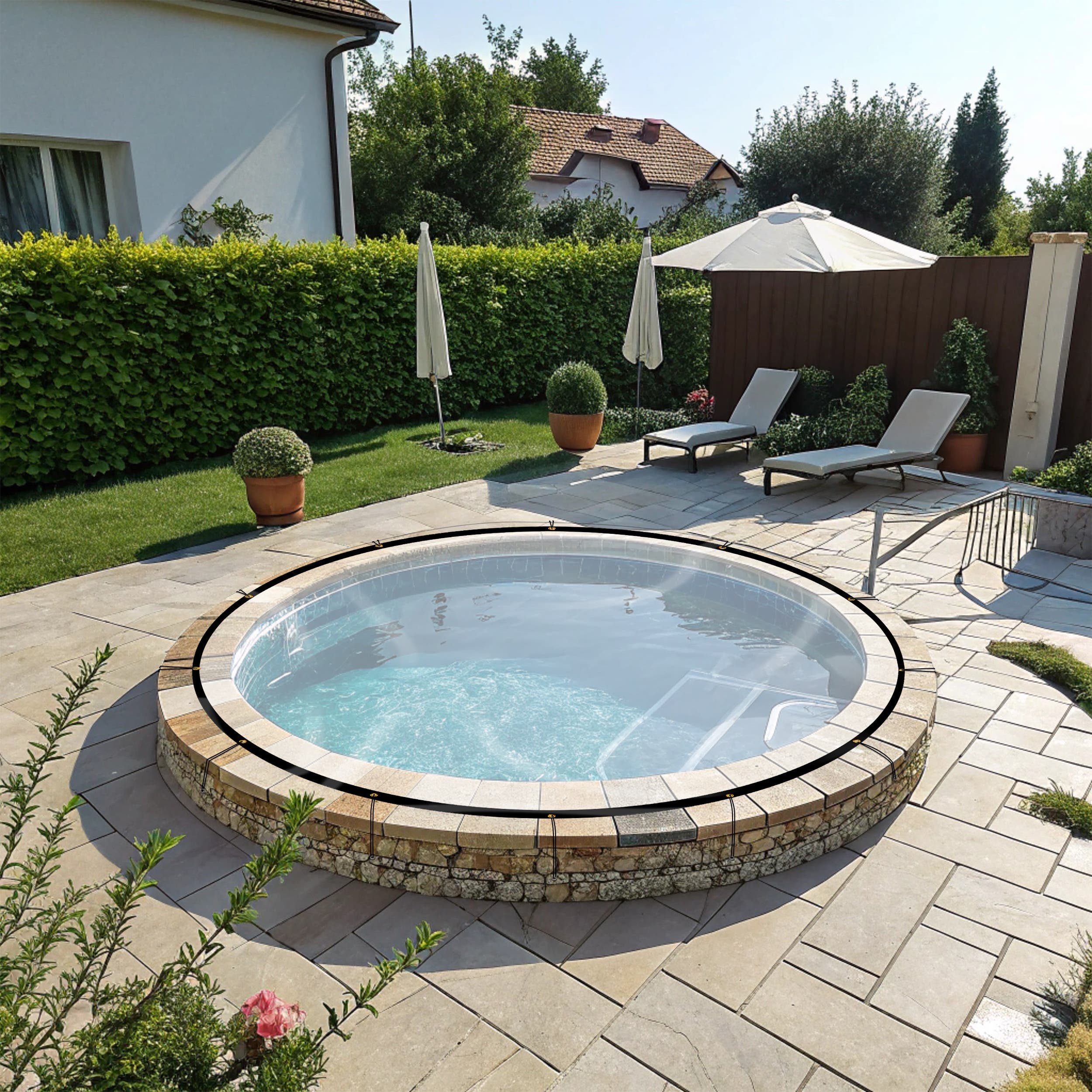 Custom Heavy Duty Clear Vinyl Tarp - Round