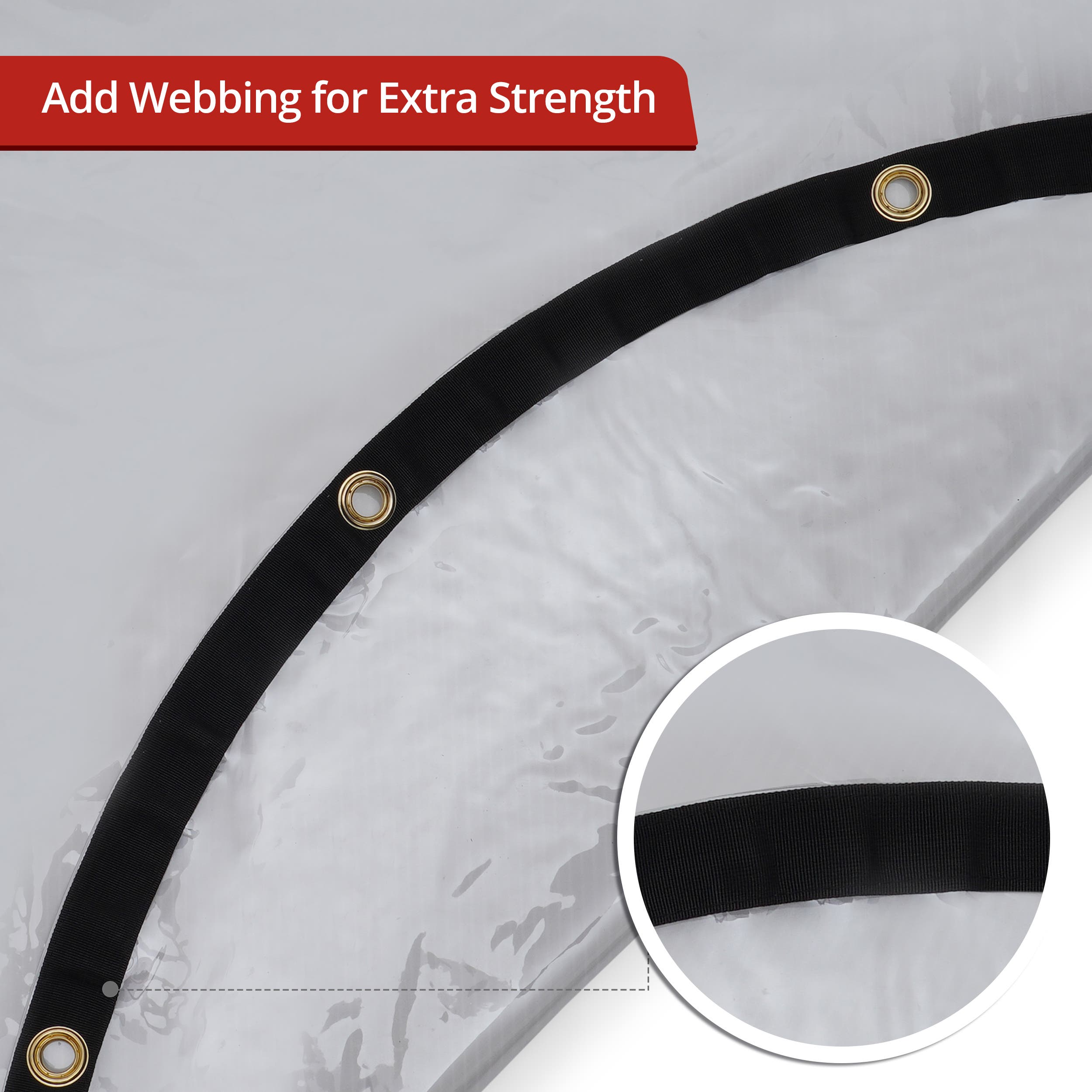 Custom Heavy Duty Clear Vinyl Tarp - Round