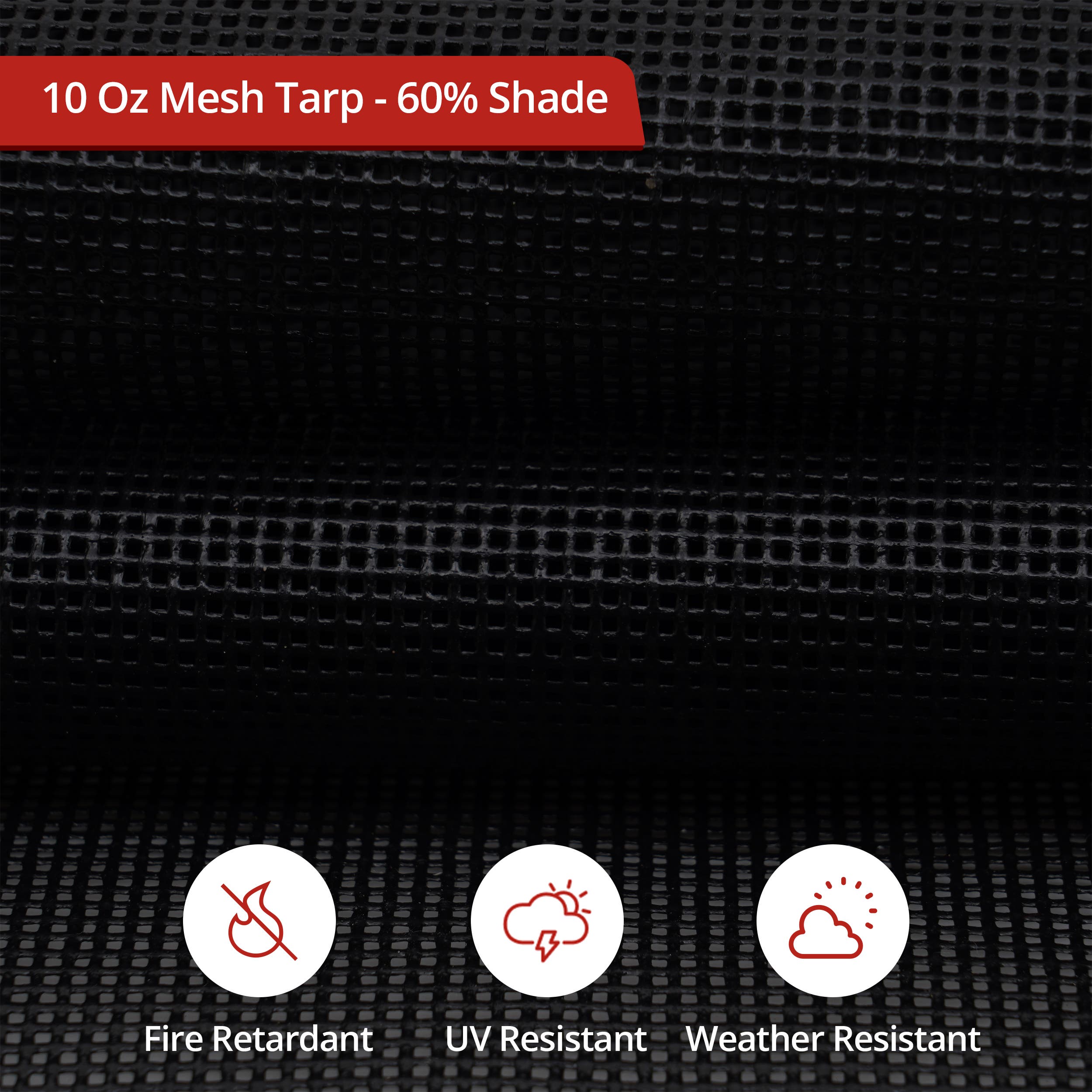 Custom Heavy Duty Mesh Tarp - 60% Shade