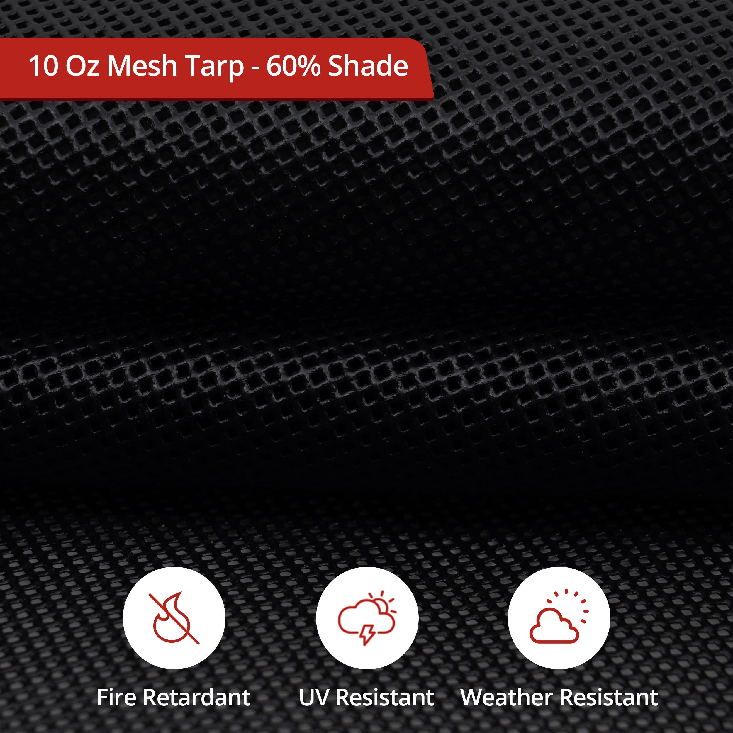 Custom Heavy Duty Round Mesh Tarp - 60% Shade