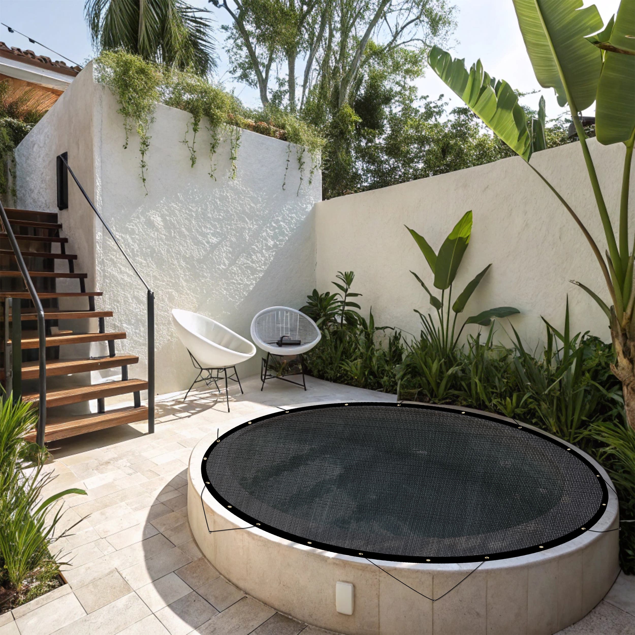 Custom Heavy Duty Round Mesh Tarp - 60% Shade