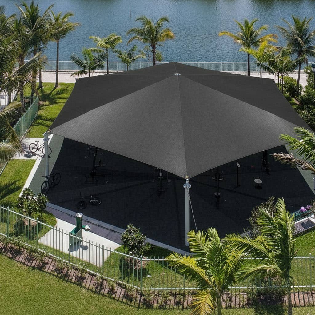 Custom Heavy Duty Vinyl Tarp – Hexagon