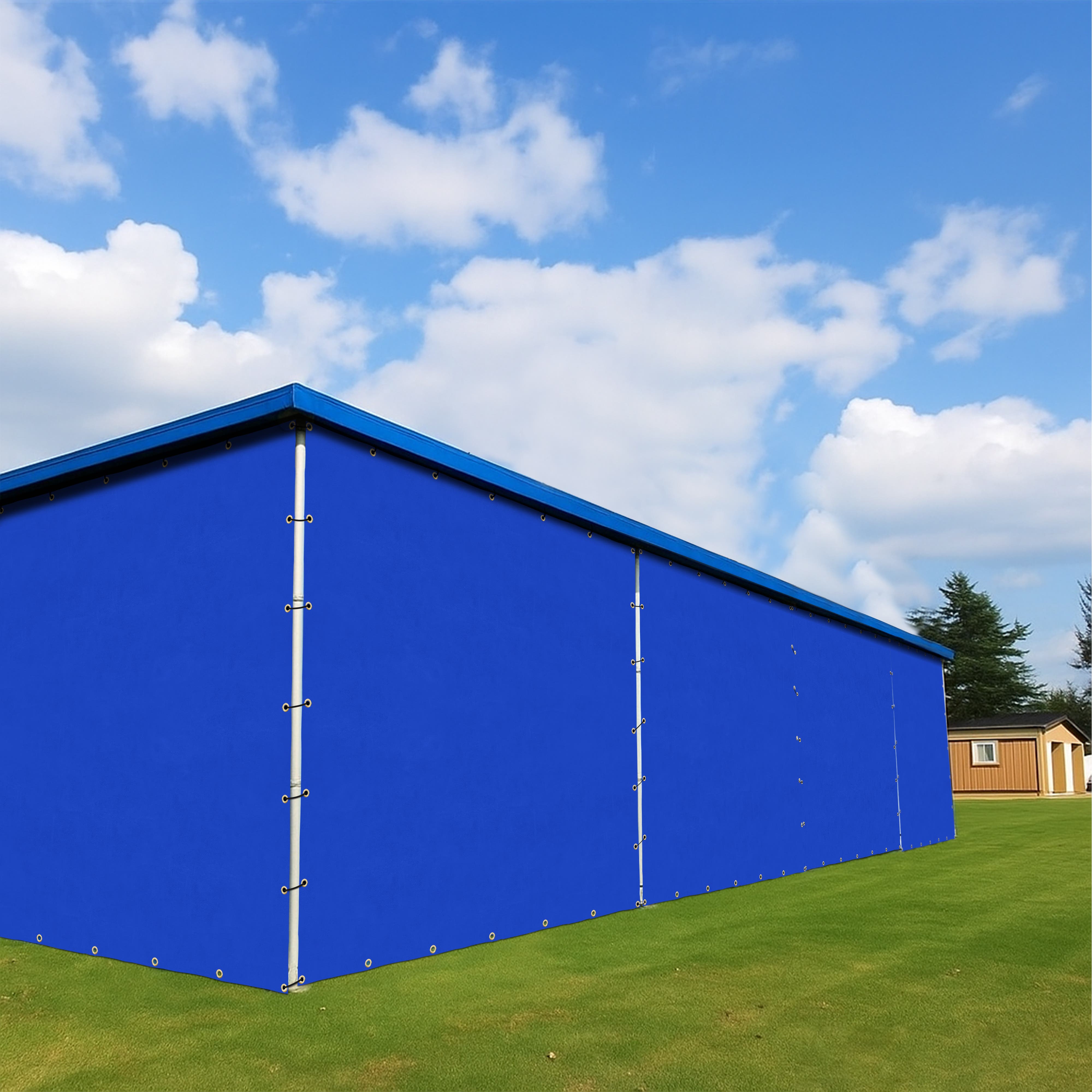 Custom Heavy Duty Vinyl Tarp - Blue