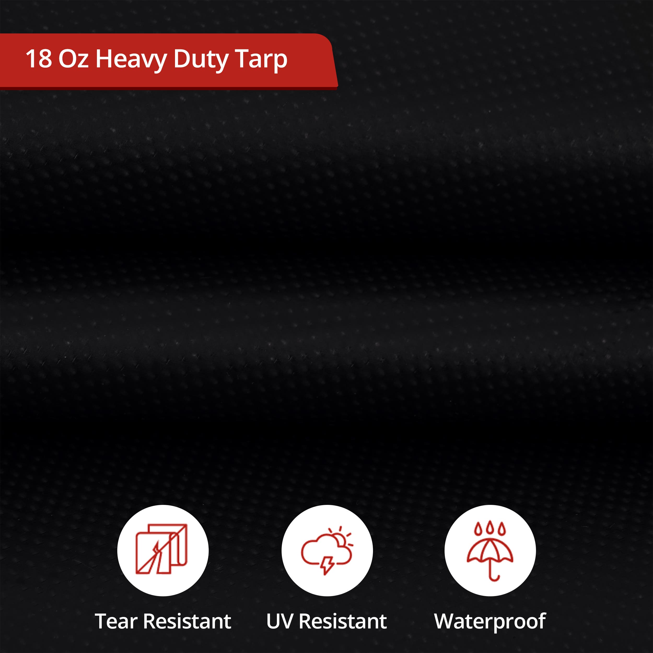 Custom Heavy Duty Vinyl Tarp - Black