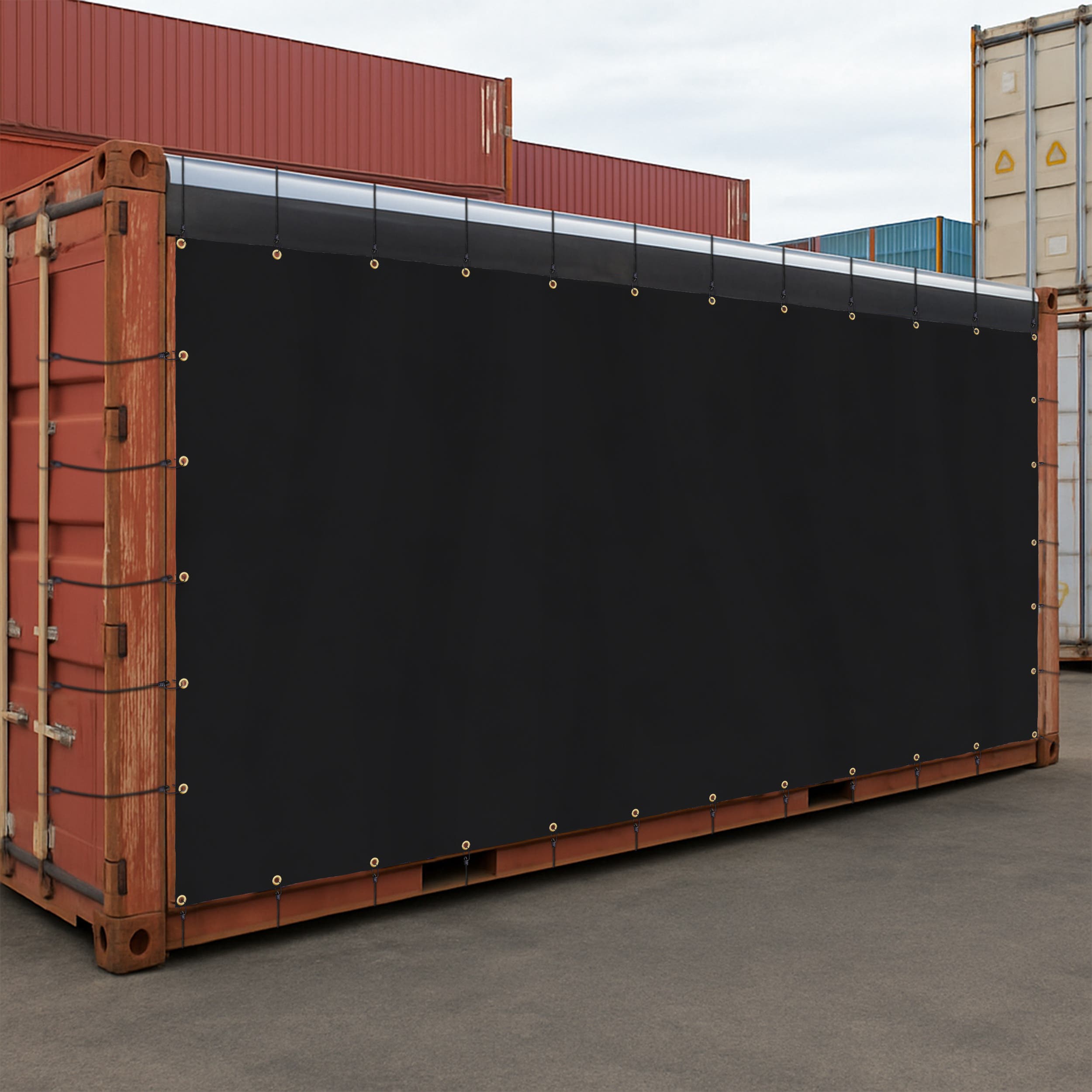 Custom Heavy Duty Vinyl Tarp - Black