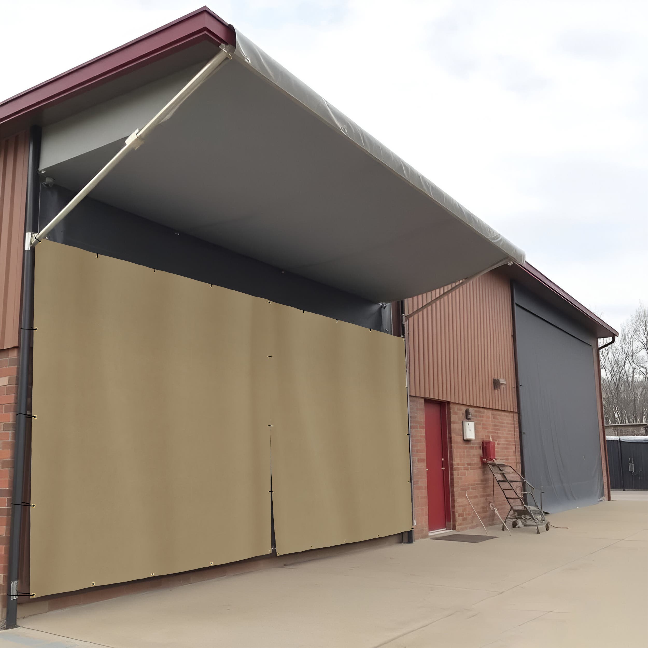 Custom Medium Duty Vinyl Tarp - Beige