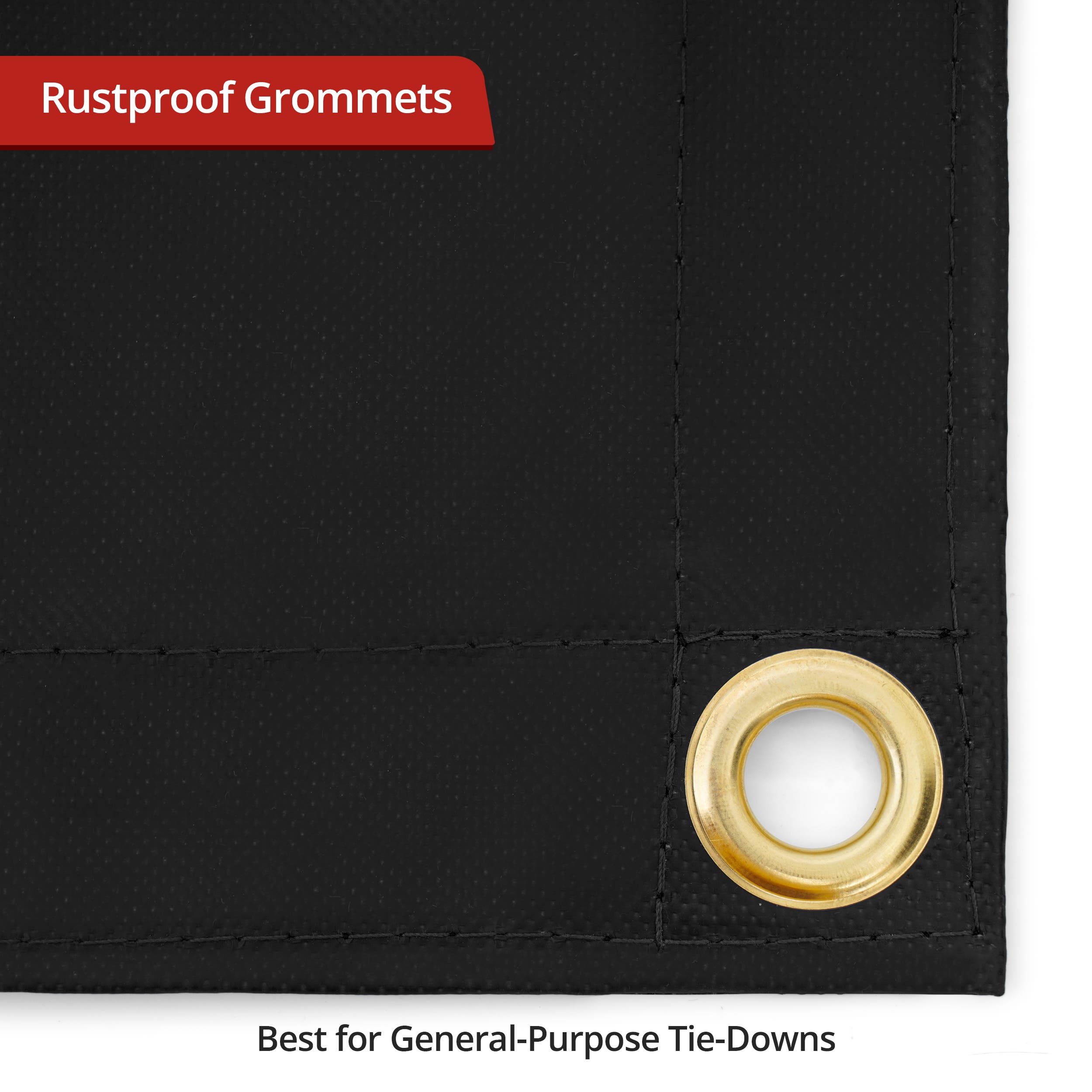 Custom Medium Duty Vinyl Tarps - Black