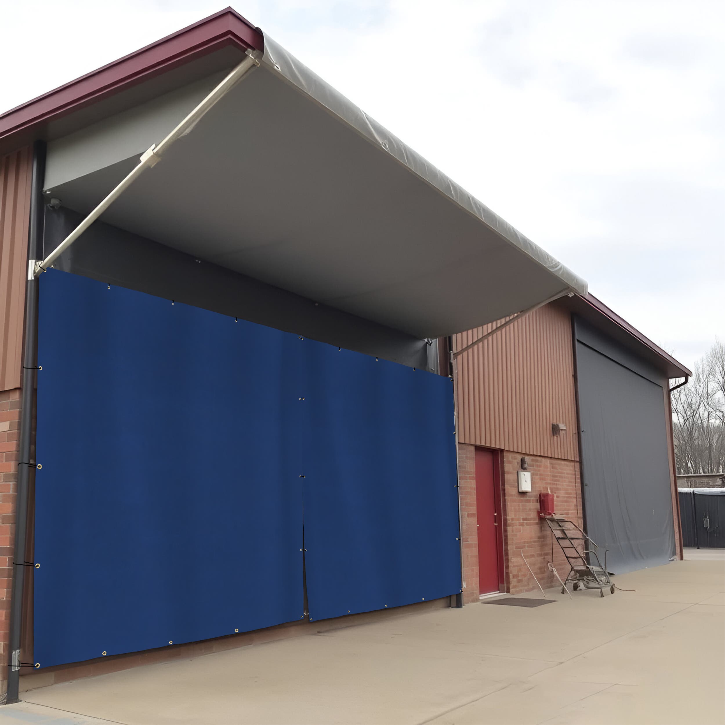 Custom Light Duty Vinyl Tarps - Blue