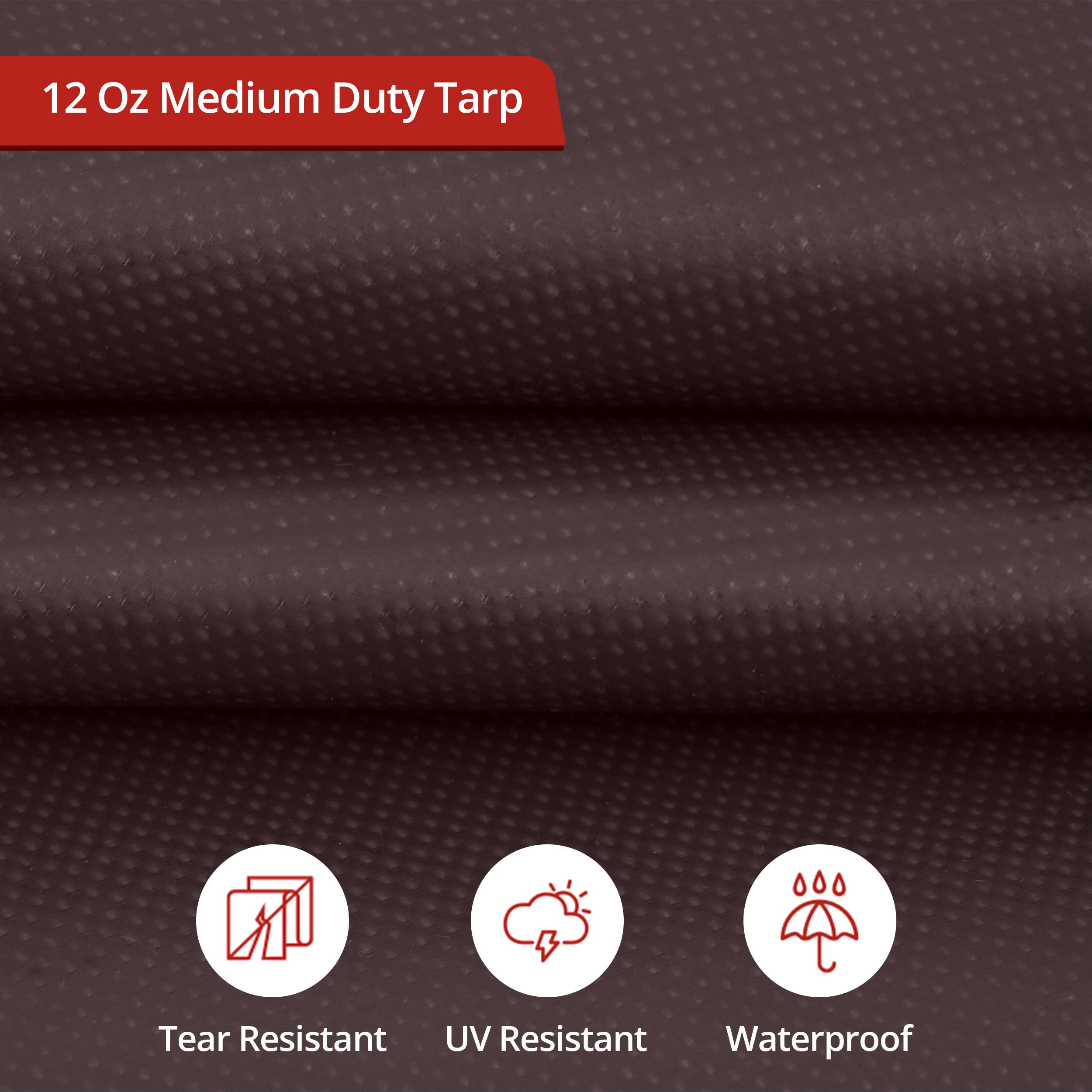 Custom Medium Duty Vinyl Tarp - Brown