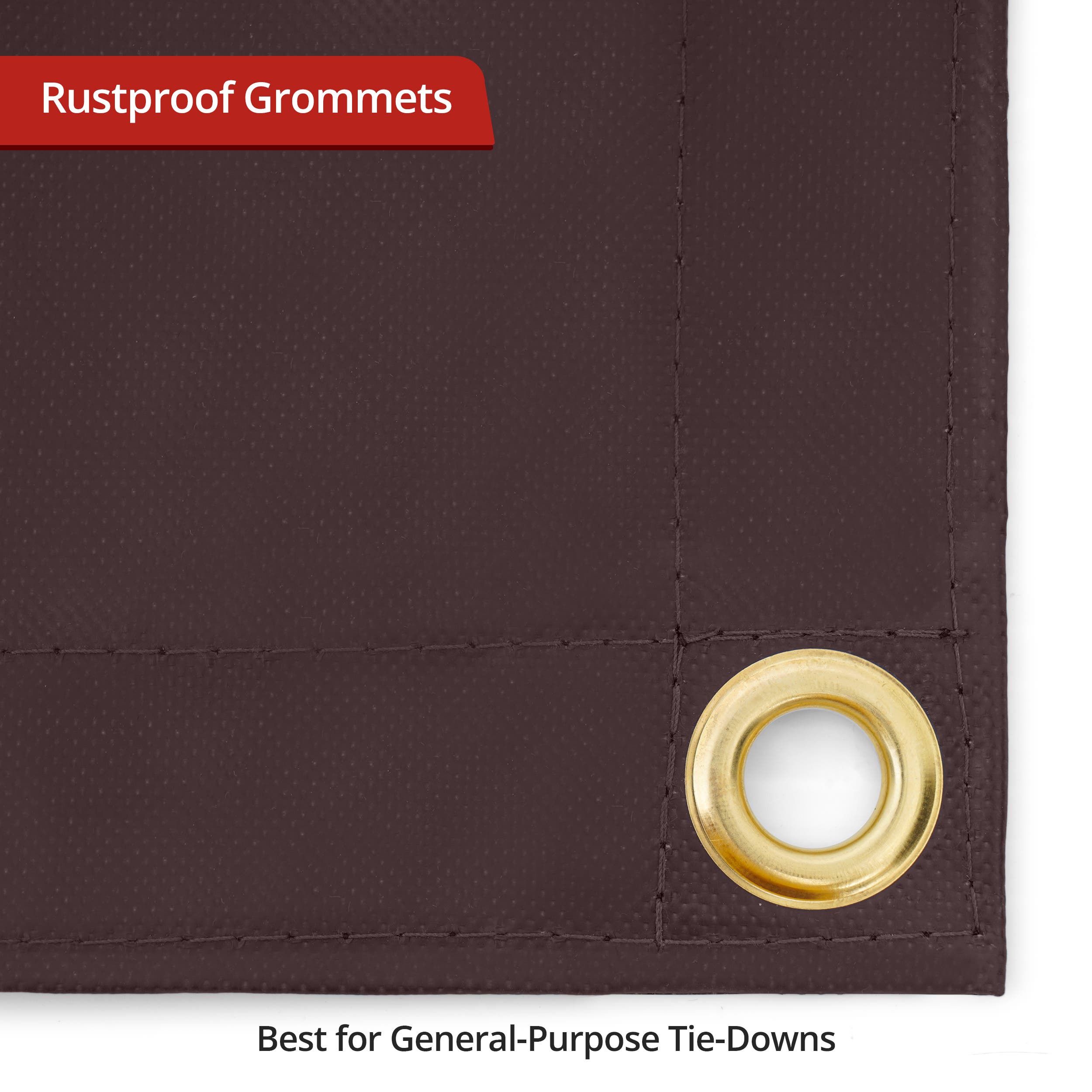 Custom Medium Duty Vinyl Tarp - Brown