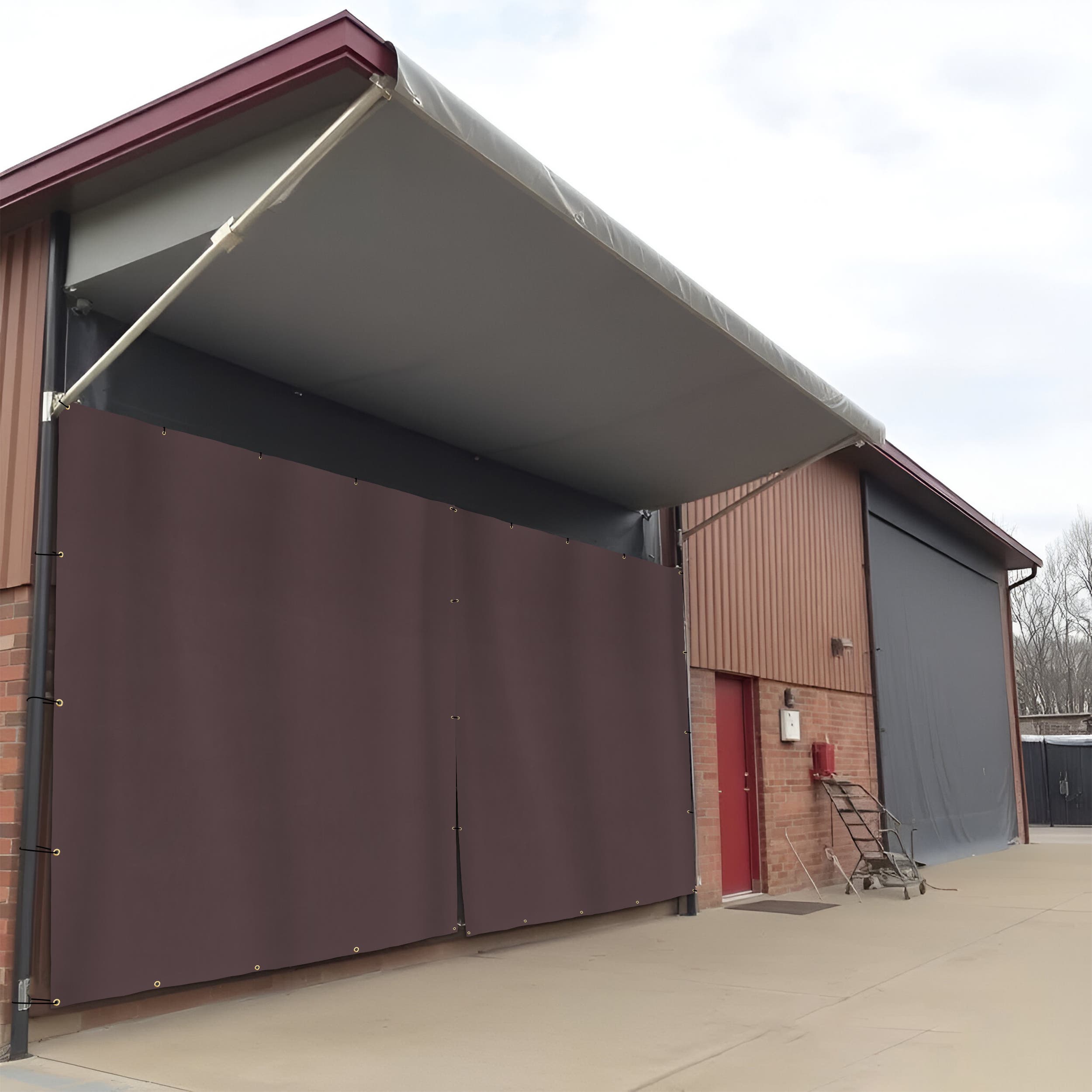 Custom Medium Duty Vinyl Tarp - Brown