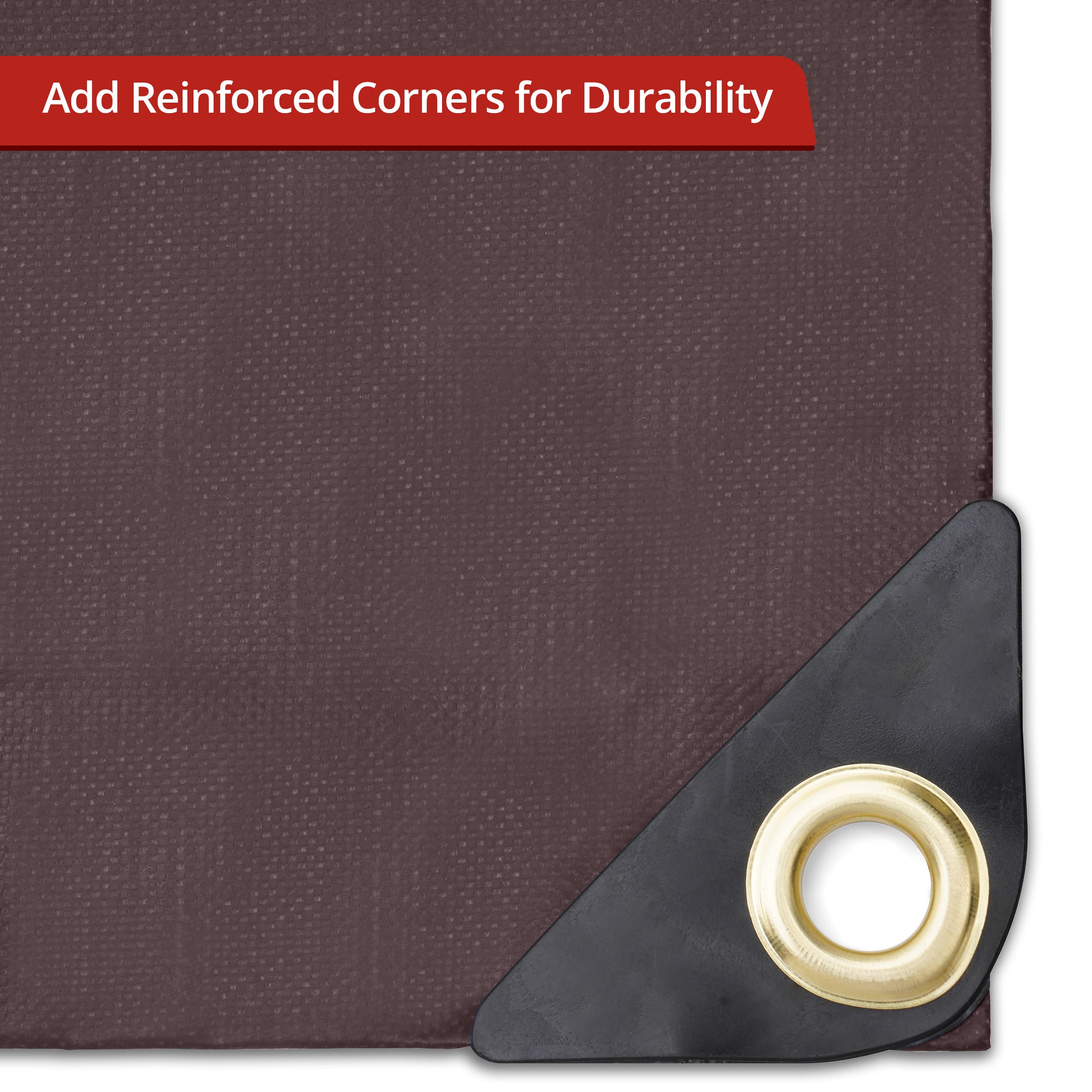 Custom Medium Duty Vinyl Tarp - Brown