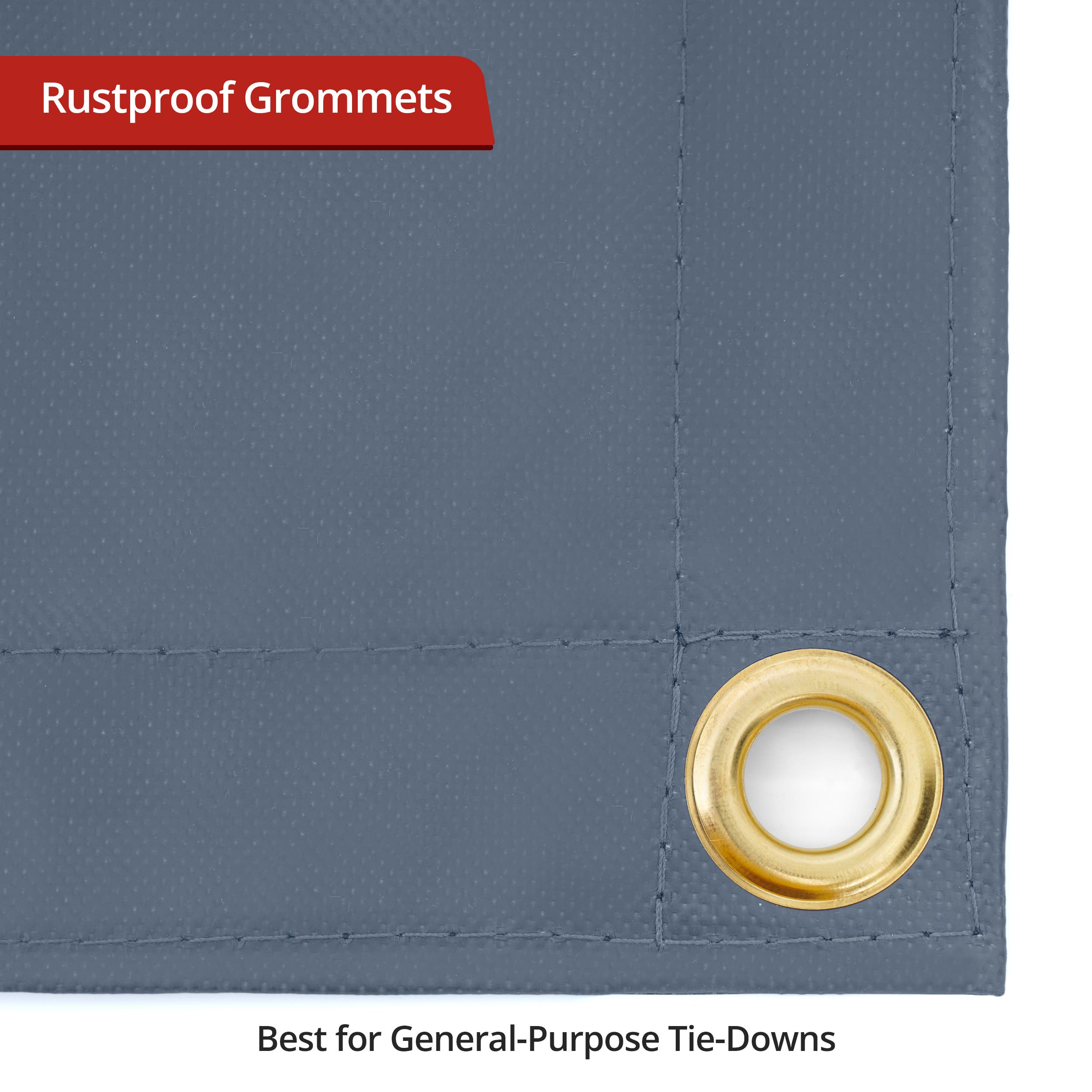 Custom Medium Duty Vinyl Tarp - Gray