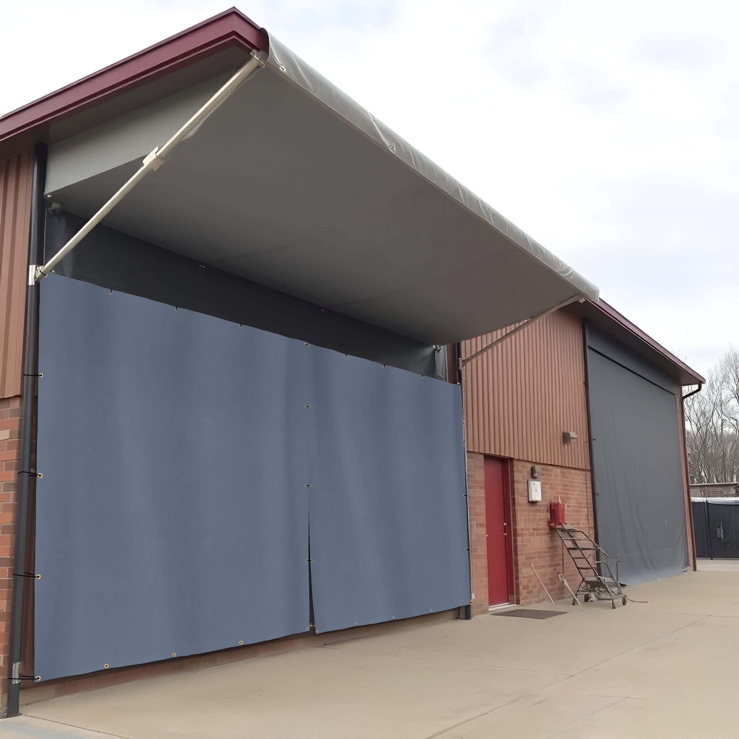 Custom Medium Duty Vinyl Tarp - Gray