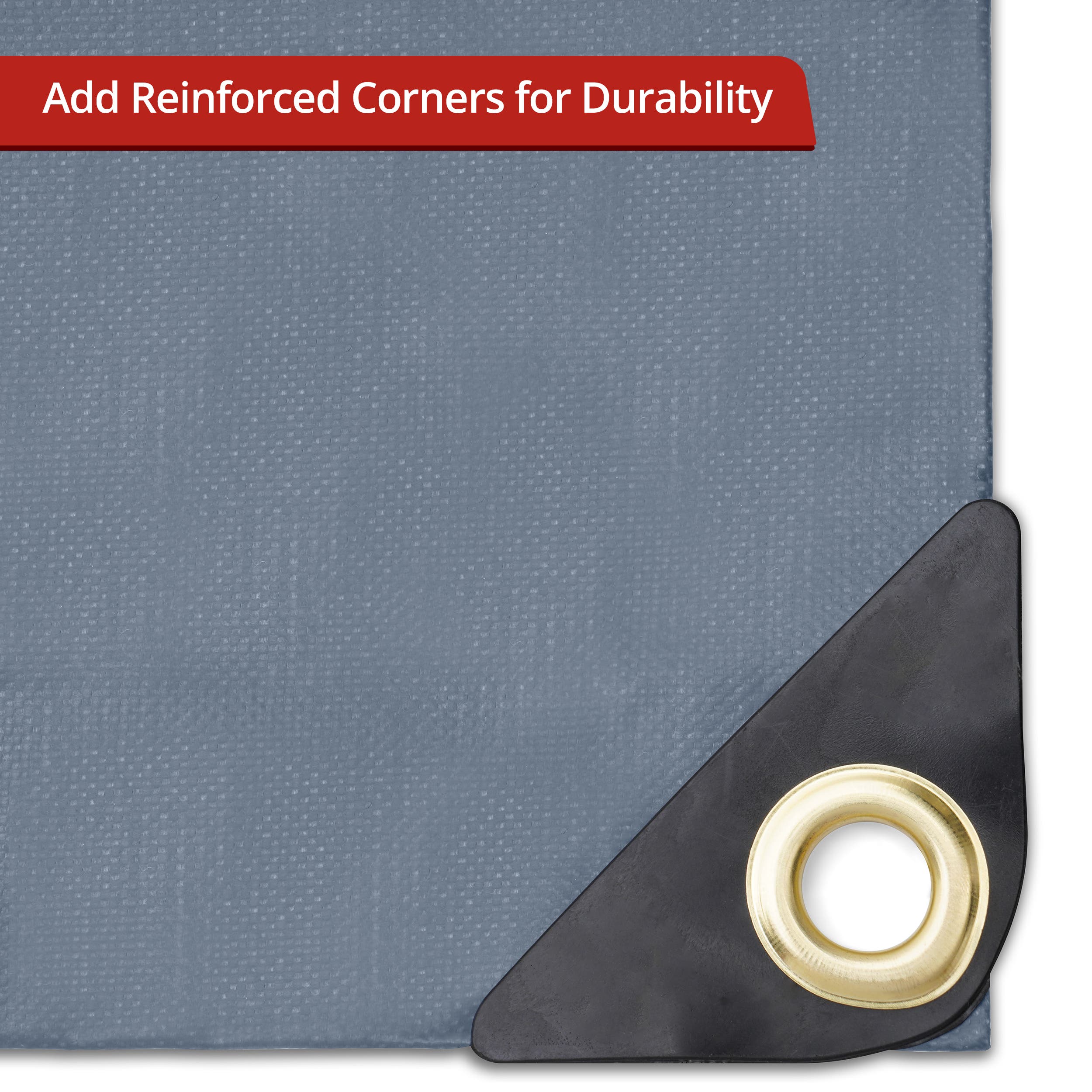 Custom Medium Duty Vinyl Tarp - Gray