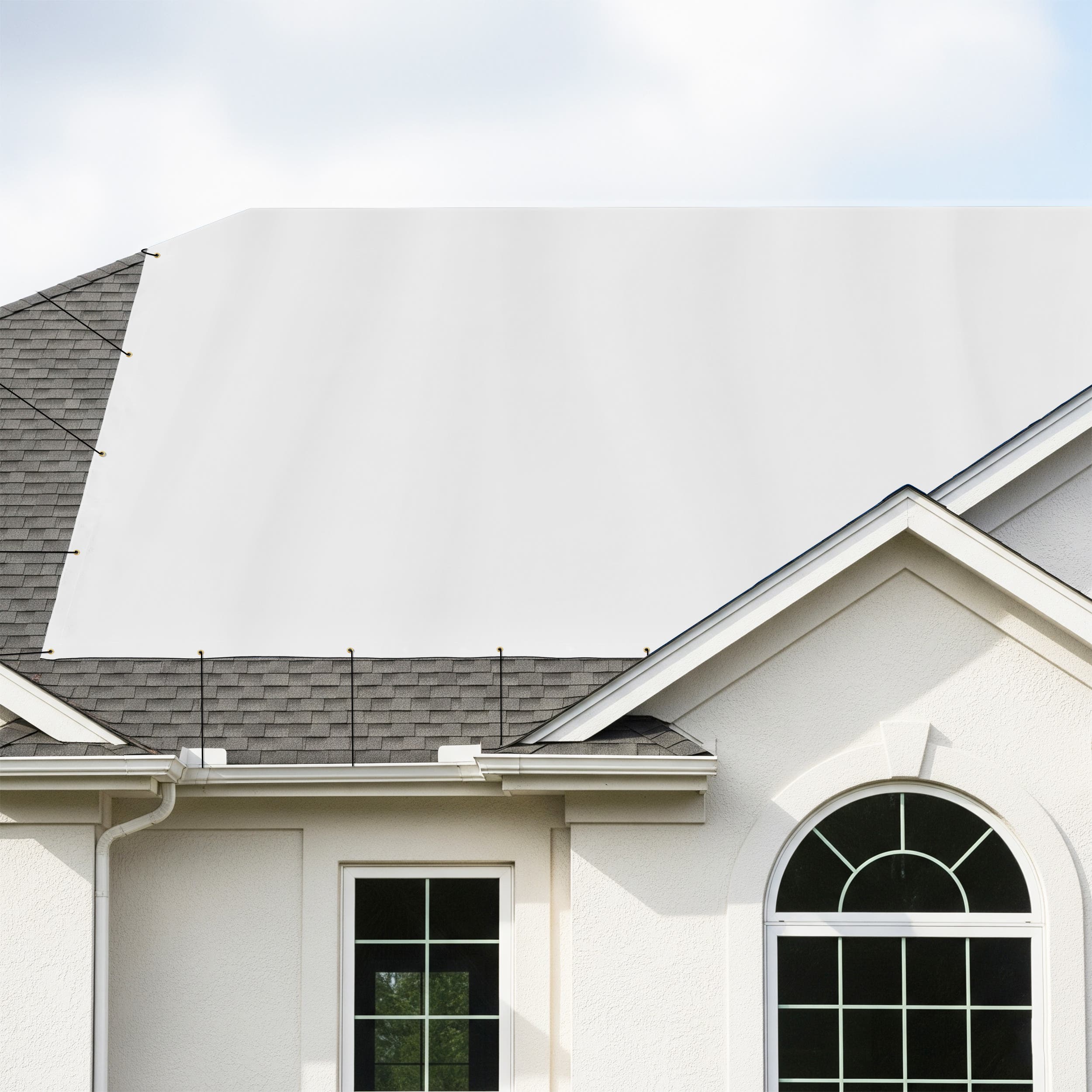 Custom Medium Duty Vinyl Tarp - White