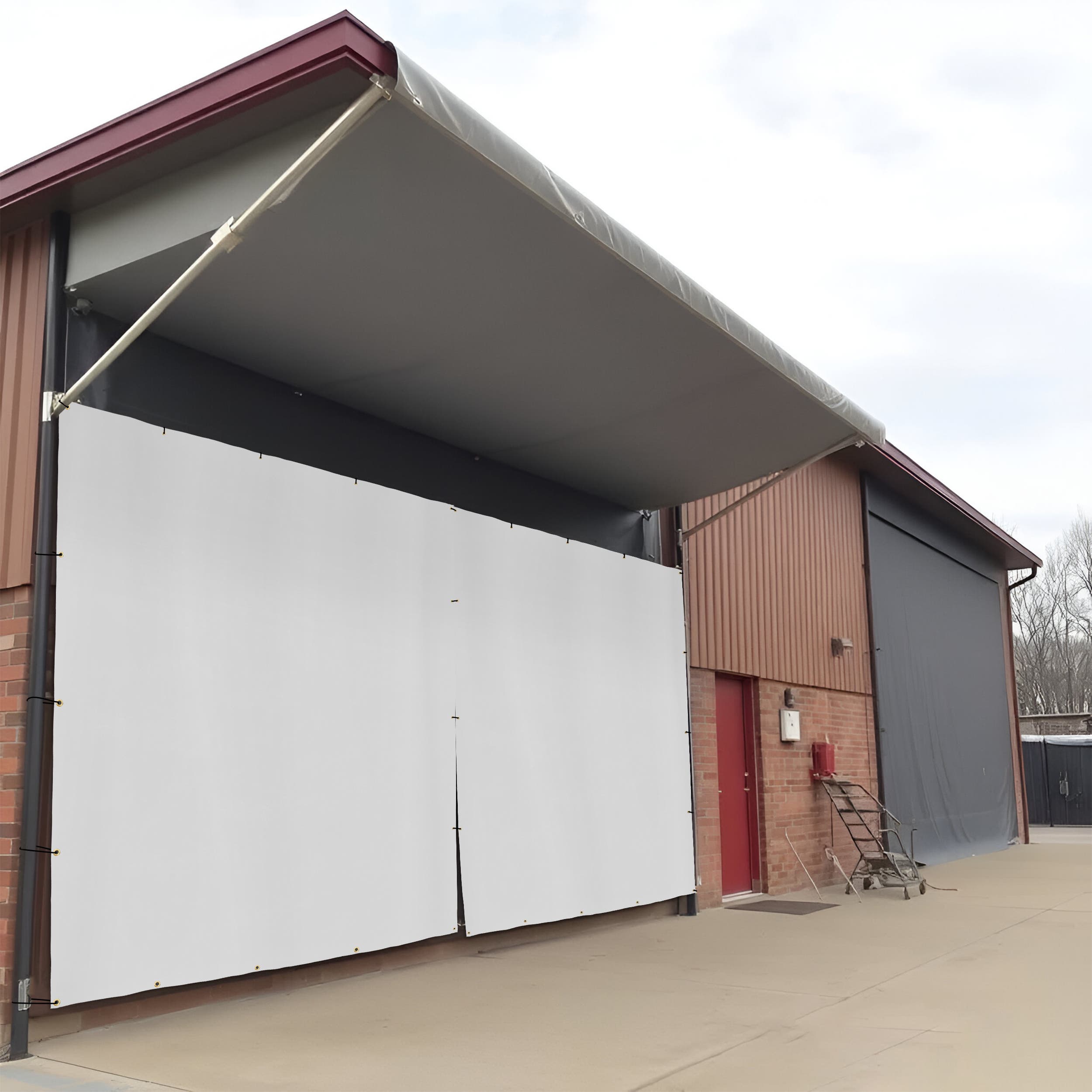 Custom Medium Duty Vinyl Tarp - White