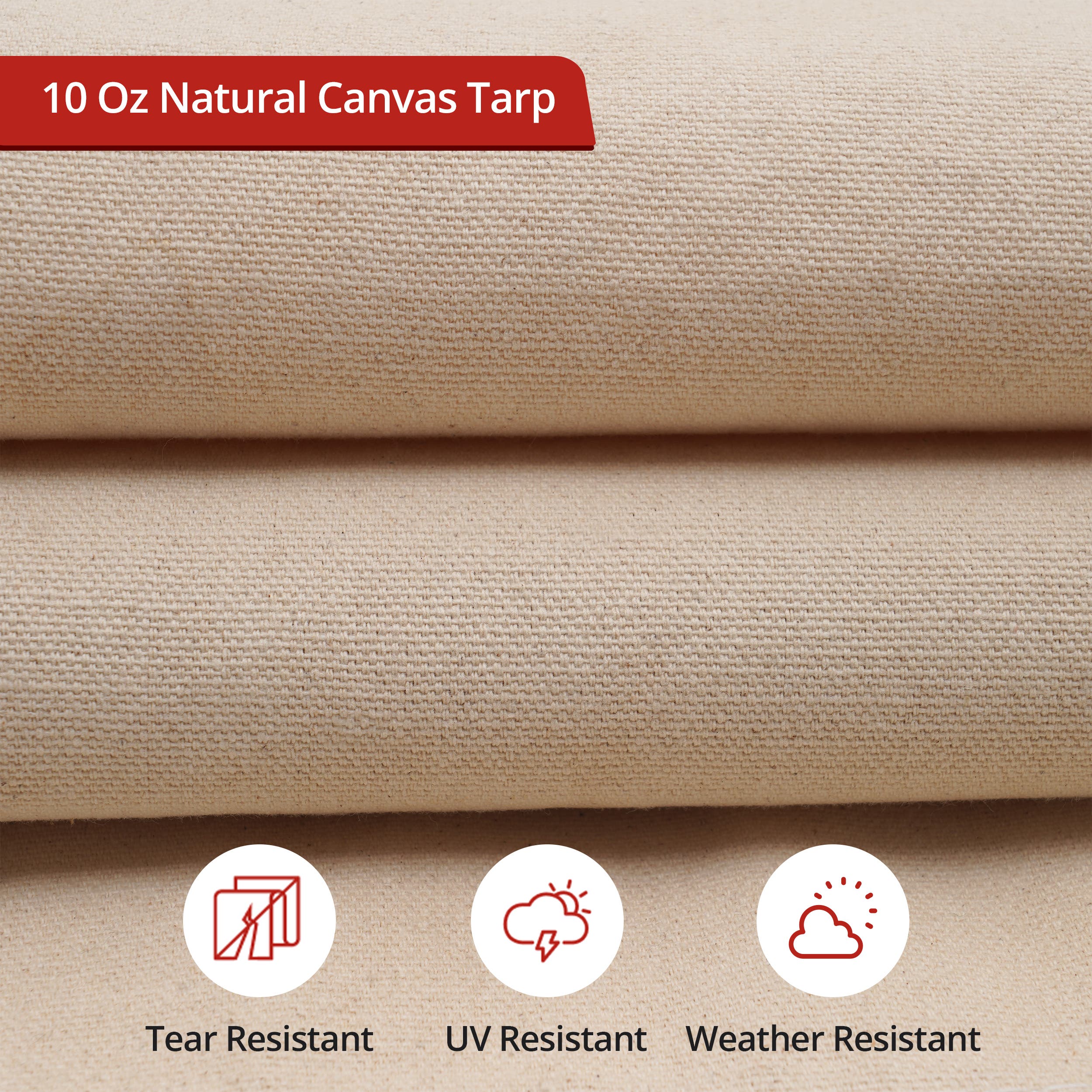 Custom Natural Untreated Canvas Tarp