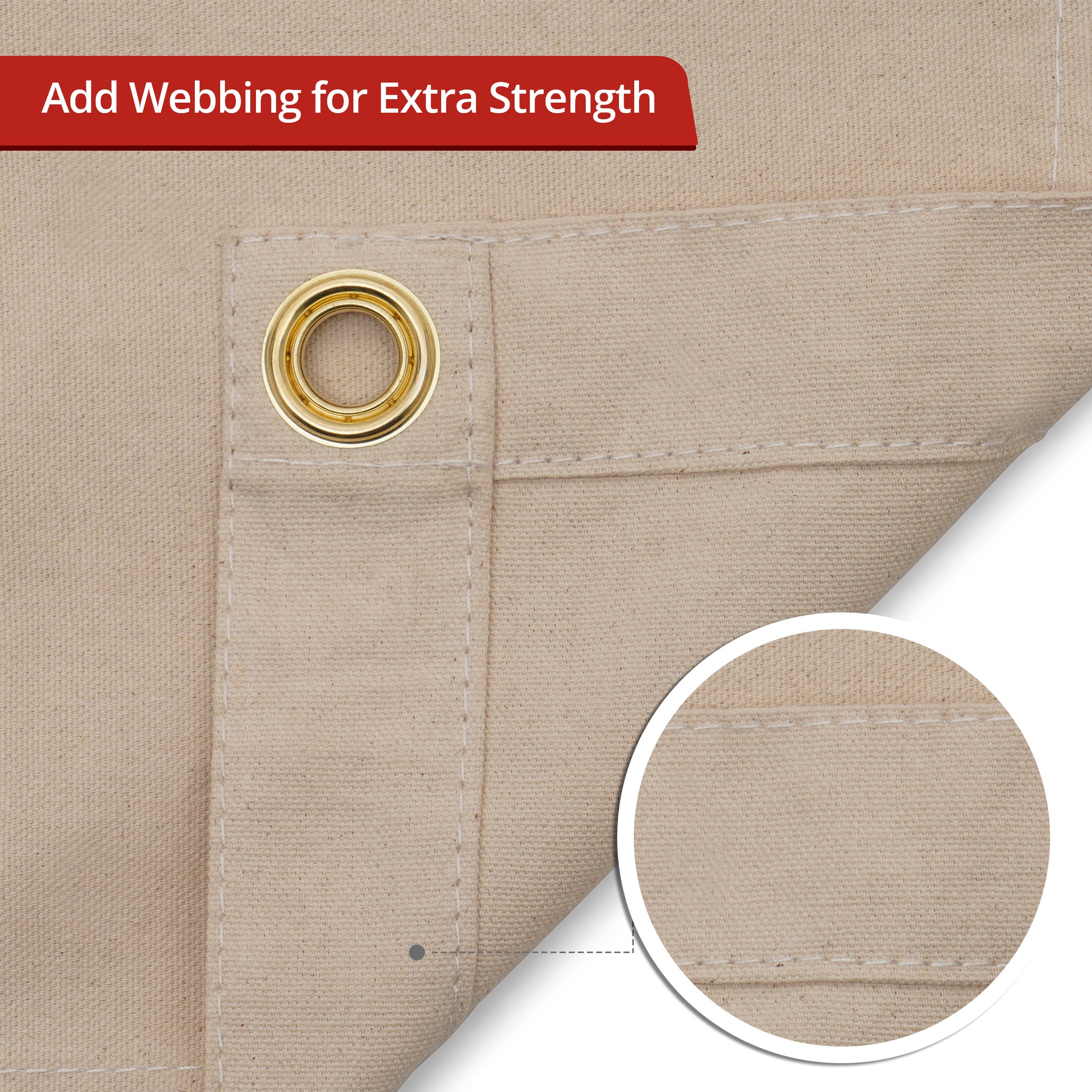 Custom Natural Untreated Canvas Tarp