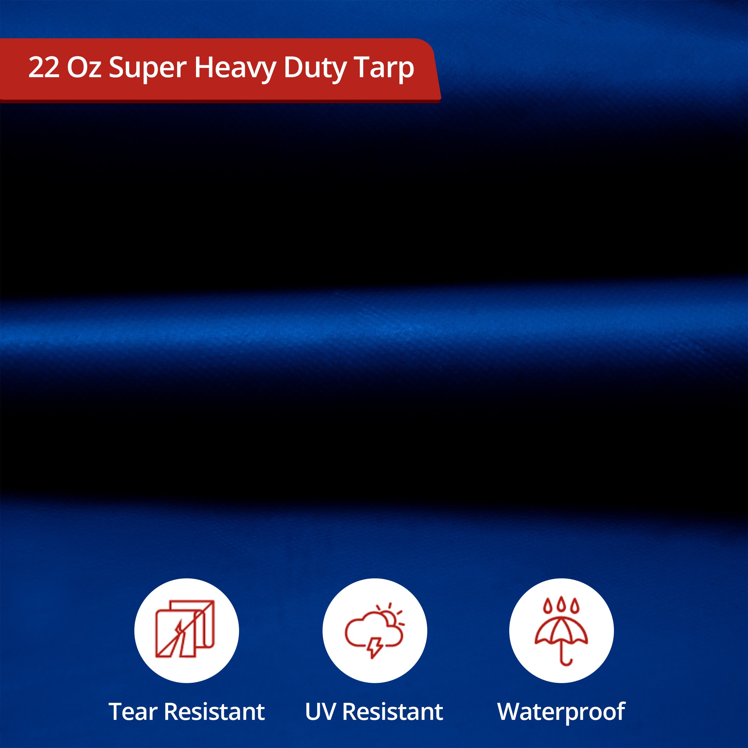 Custom Super Heavy Duty Vinyl Tarp - Blue