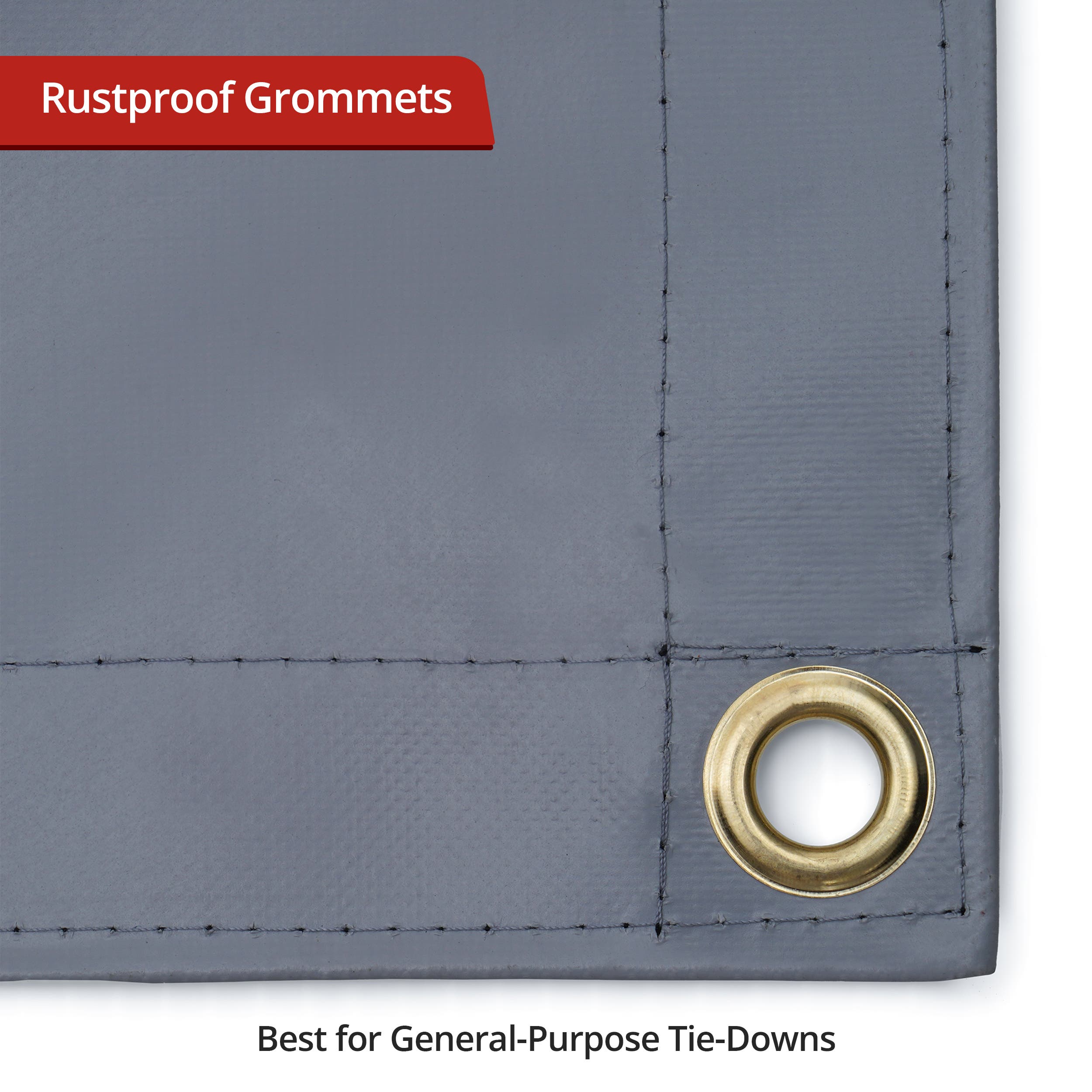 Custom Super Heavy Duty Vinyl Tarp - Gray