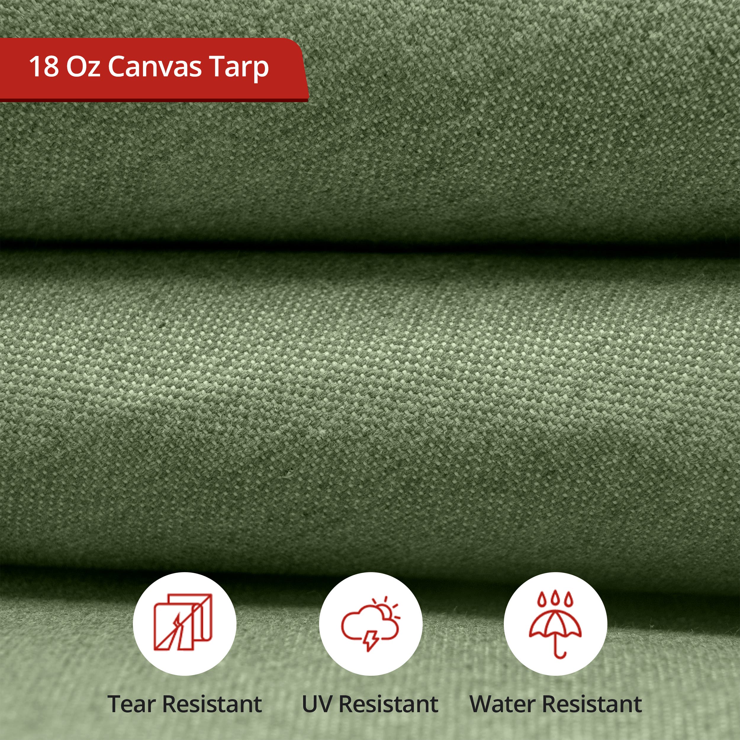 Custom Water Resistant Canvas Tarp - Round