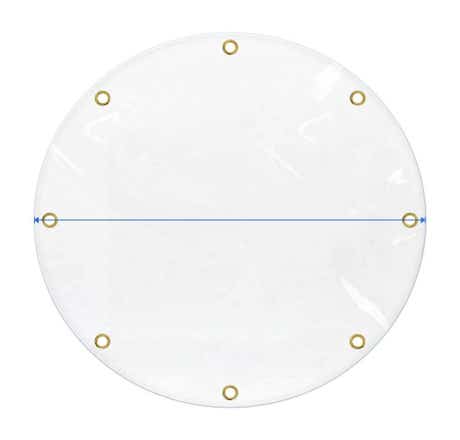 Custom Heavy Duty Clear Vinyl Tarp - Round