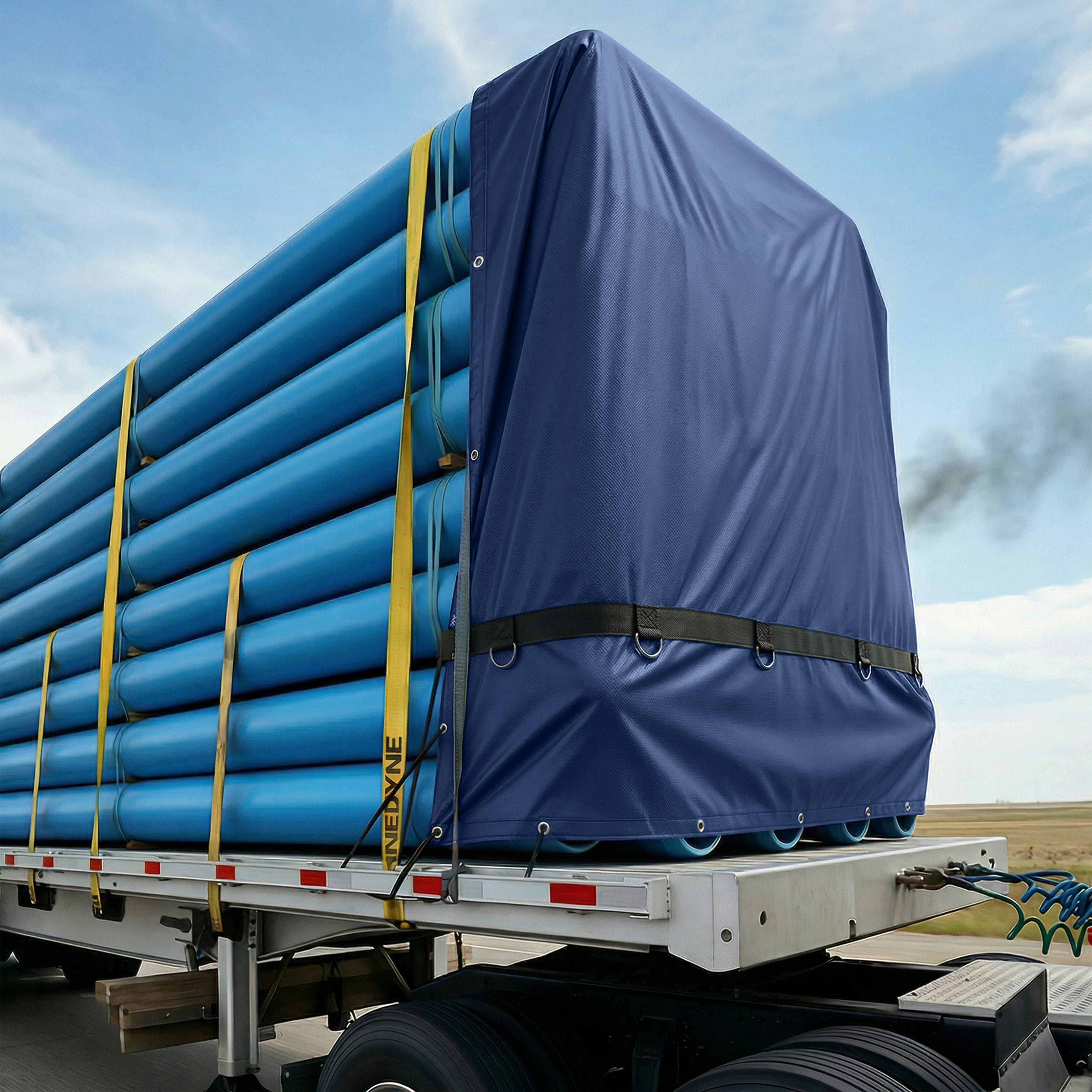Flatbed Smoke Tarp