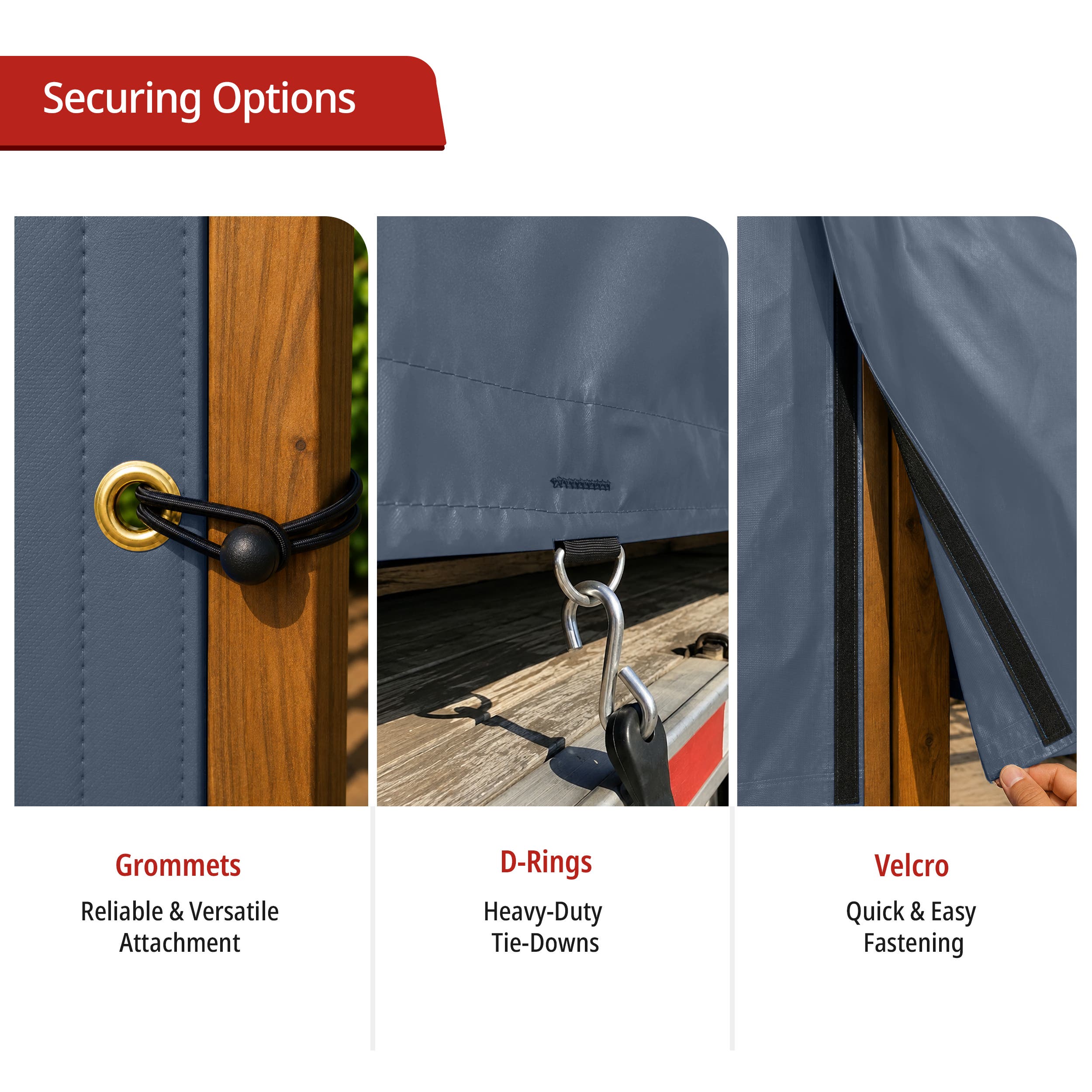 Custom Medium Duty Vinyl Tarp - Gray
