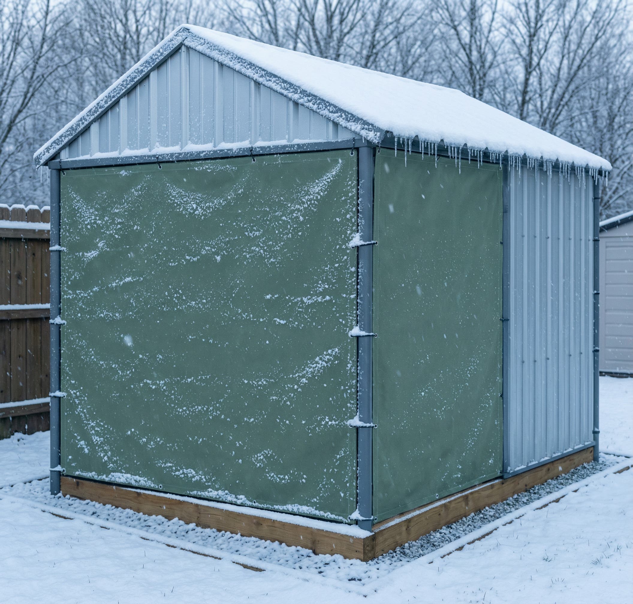 Water Resistant Canvas Tarp - Olive green