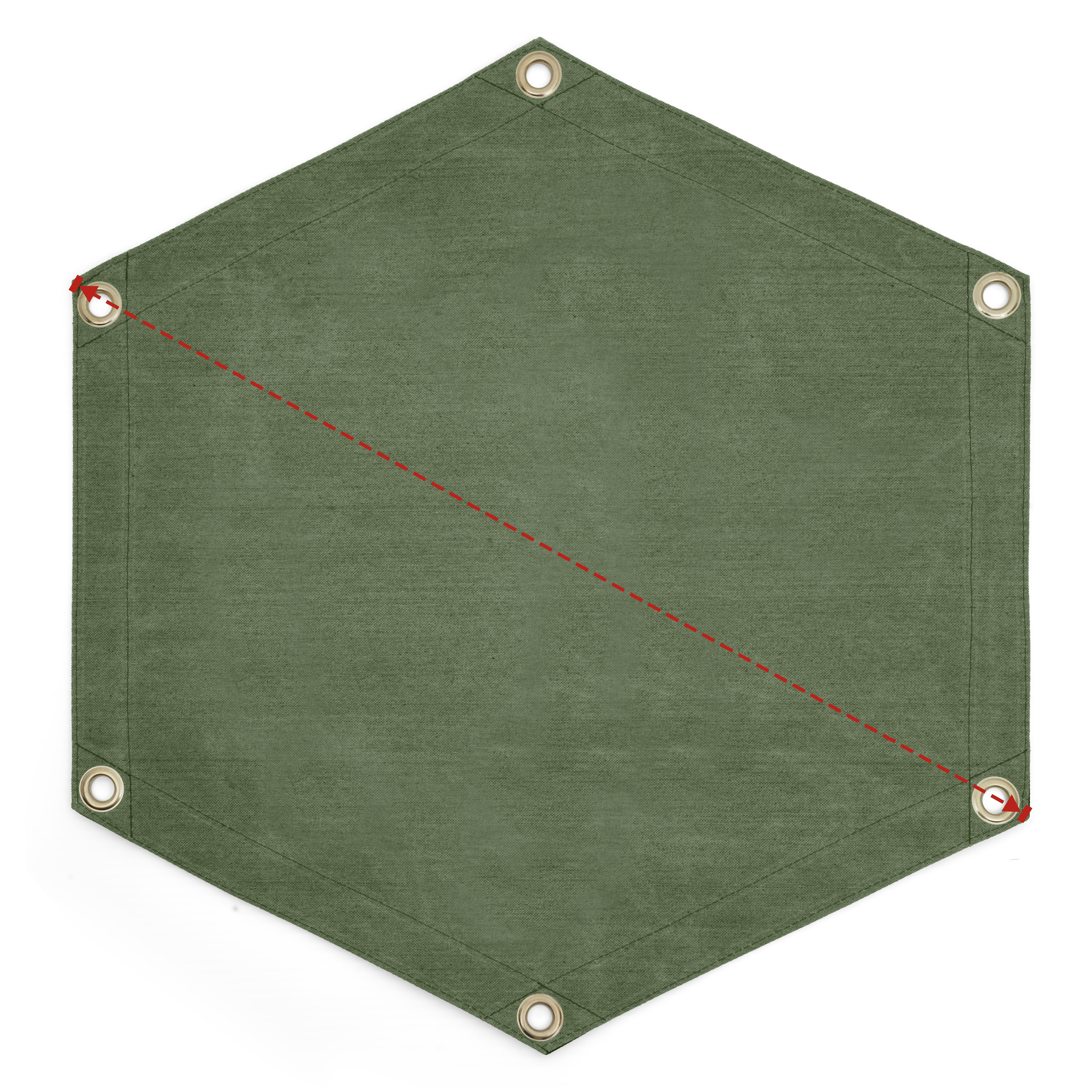 Water Resistant Canvas Tarp – Hexagon