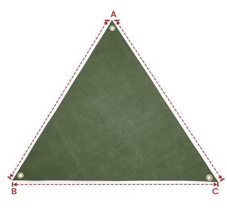 Water Resistant Canvas Tarp – Triangle