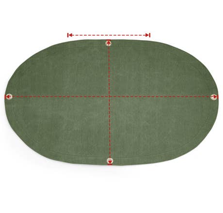 Water Resistant Canvas tarp – Oval