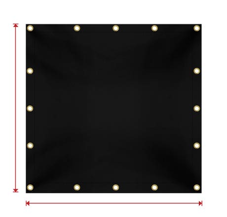 Custom Heavy Duty Vinyl Tarp - Black