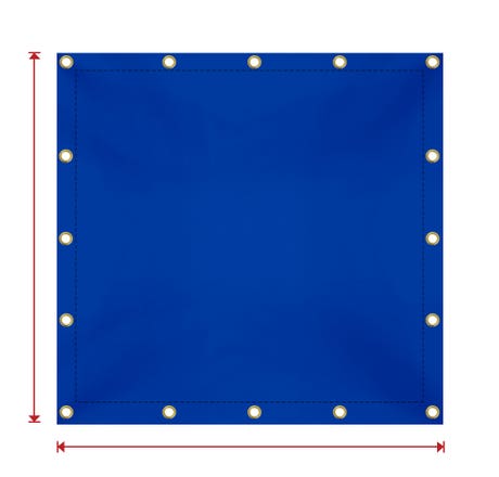 Custom Heavy Duty Vinyl Tarp - Blue