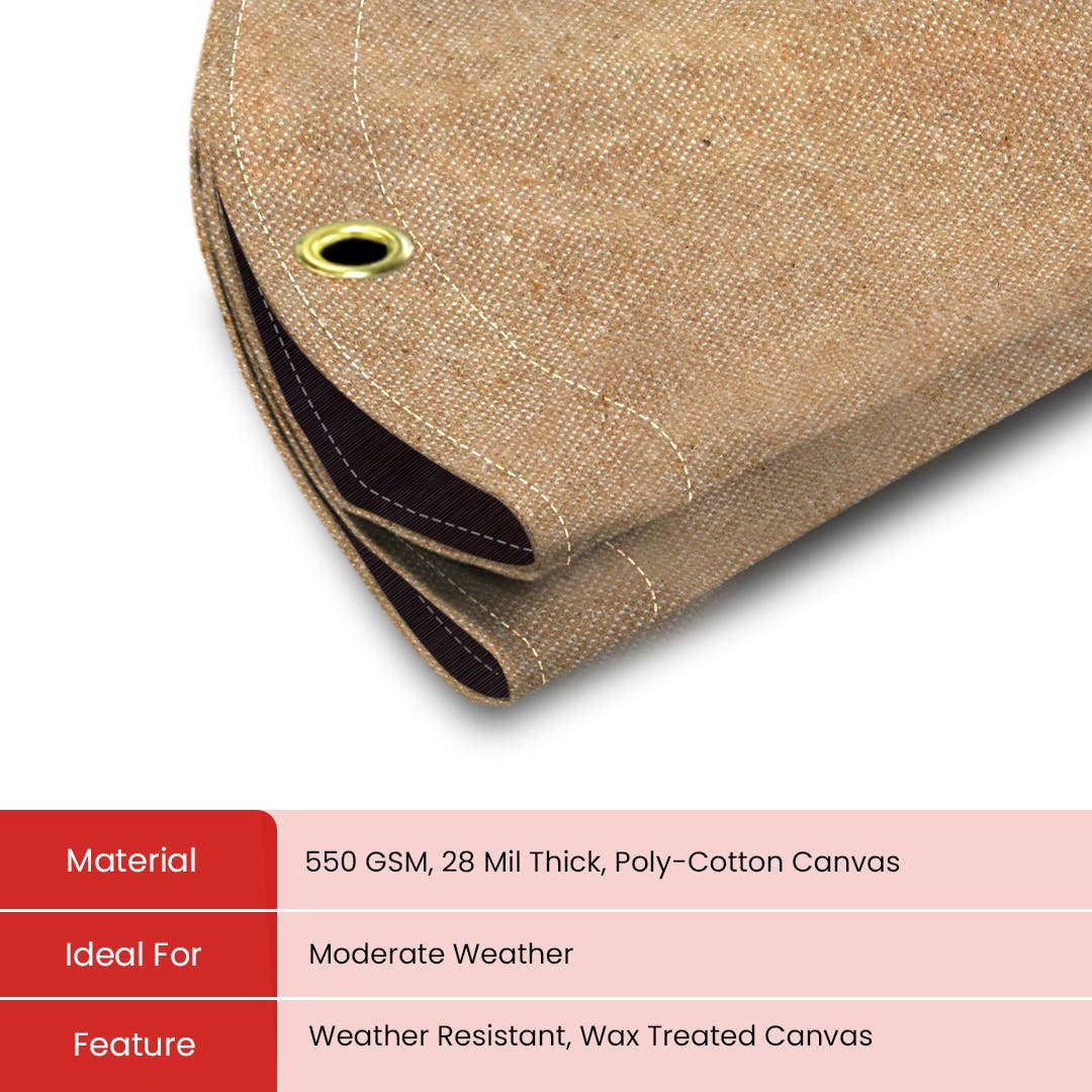 Buy Custom Water resistant Round Canvas Tarps | Tarps&All