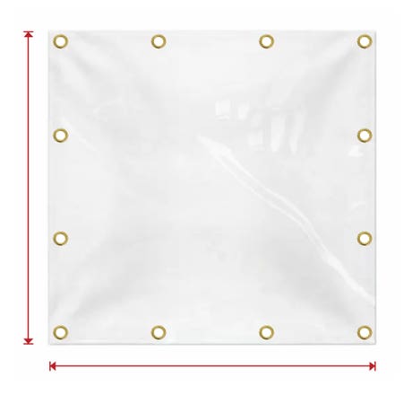 Custom Heavy Duty Clear Vinyl Tarp