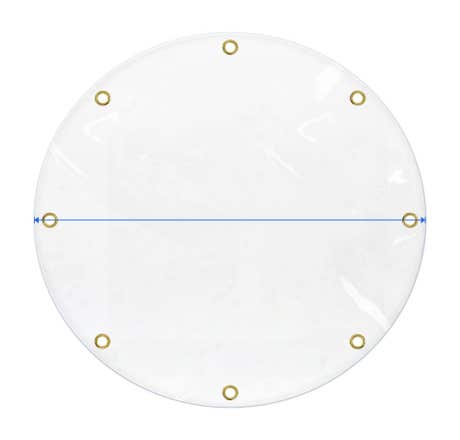 Custom Heavy Duty Clear Vinyl Tarp - Round