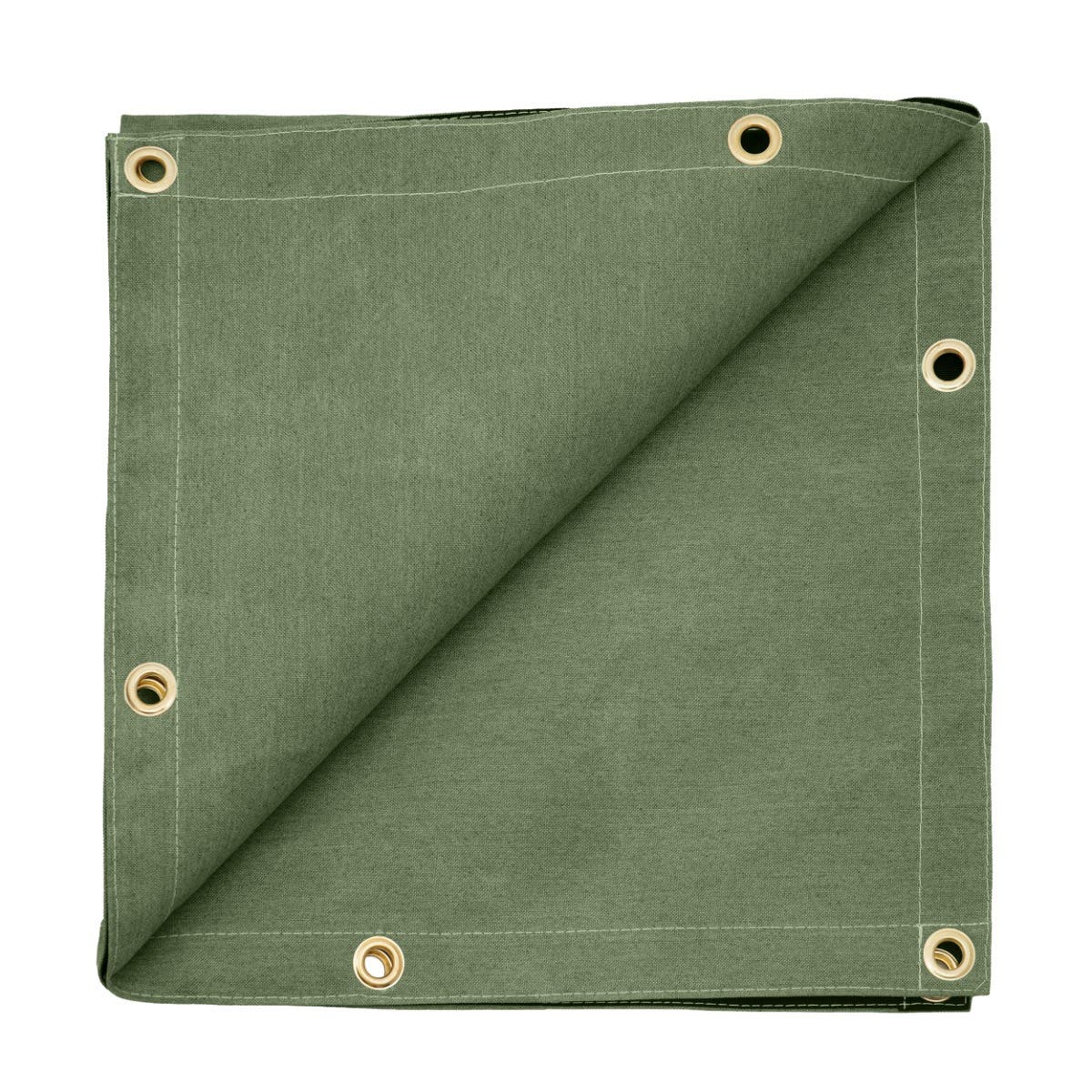 Water Resistant Canvas Tarp - Olive green
