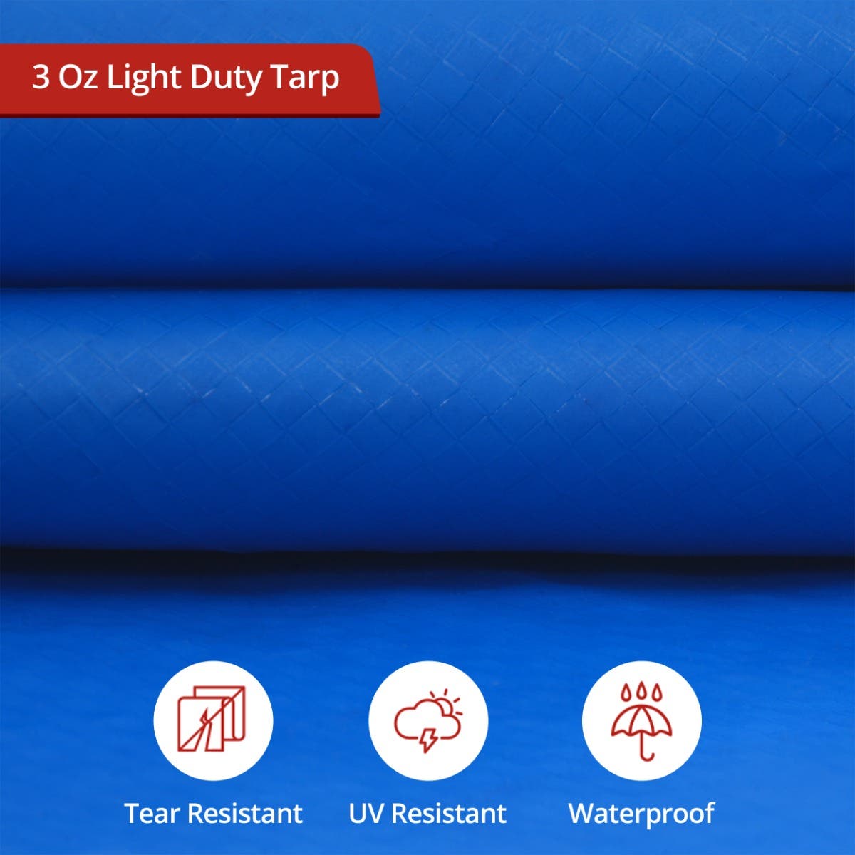 Custom Light Duty Poly Tarp - Blue