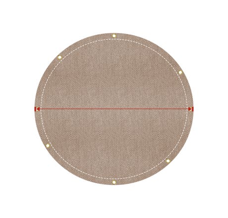 Custom Water Resistant Canvas Tarp - Round