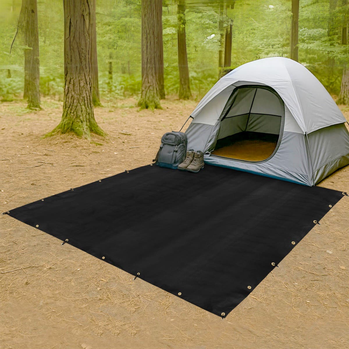 Custom Light Duty Poly Tarp - Black
