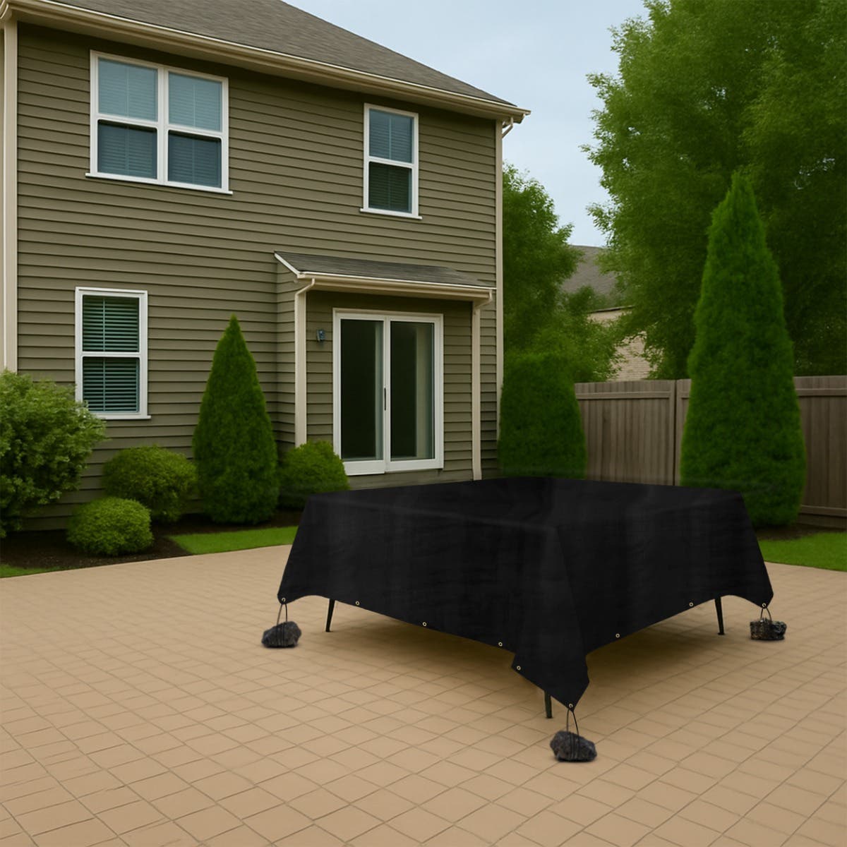 Custom Light Duty Poly Tarp - Black
