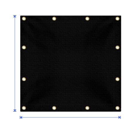 Custom Light Duty Poly Tarp - Black