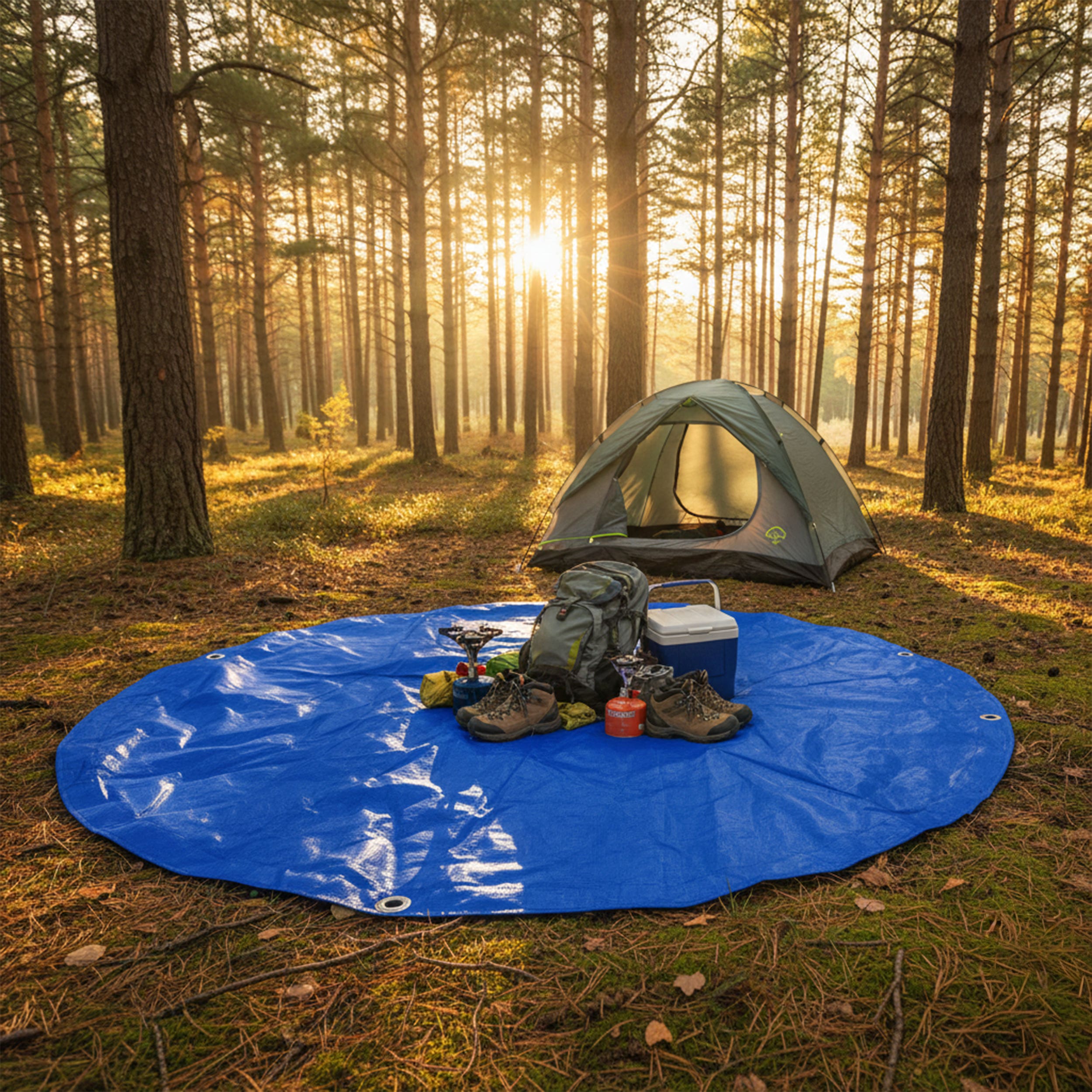 7 Oz Round Poly Tarp | Tarps&All