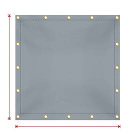 product photo of Custom Super Heavy Duty Vinyl Tarp - Gray