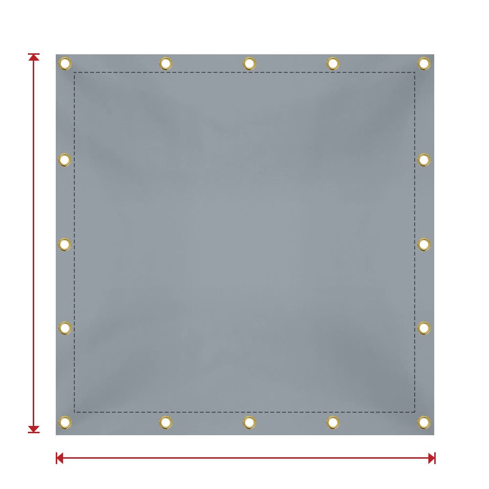 Custom Heavy Duty Vinyl Tarps - Gray