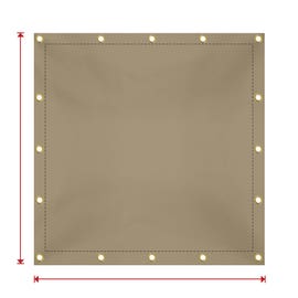 product photo of Custom Medium Duty Vinyl Tarp - Beige