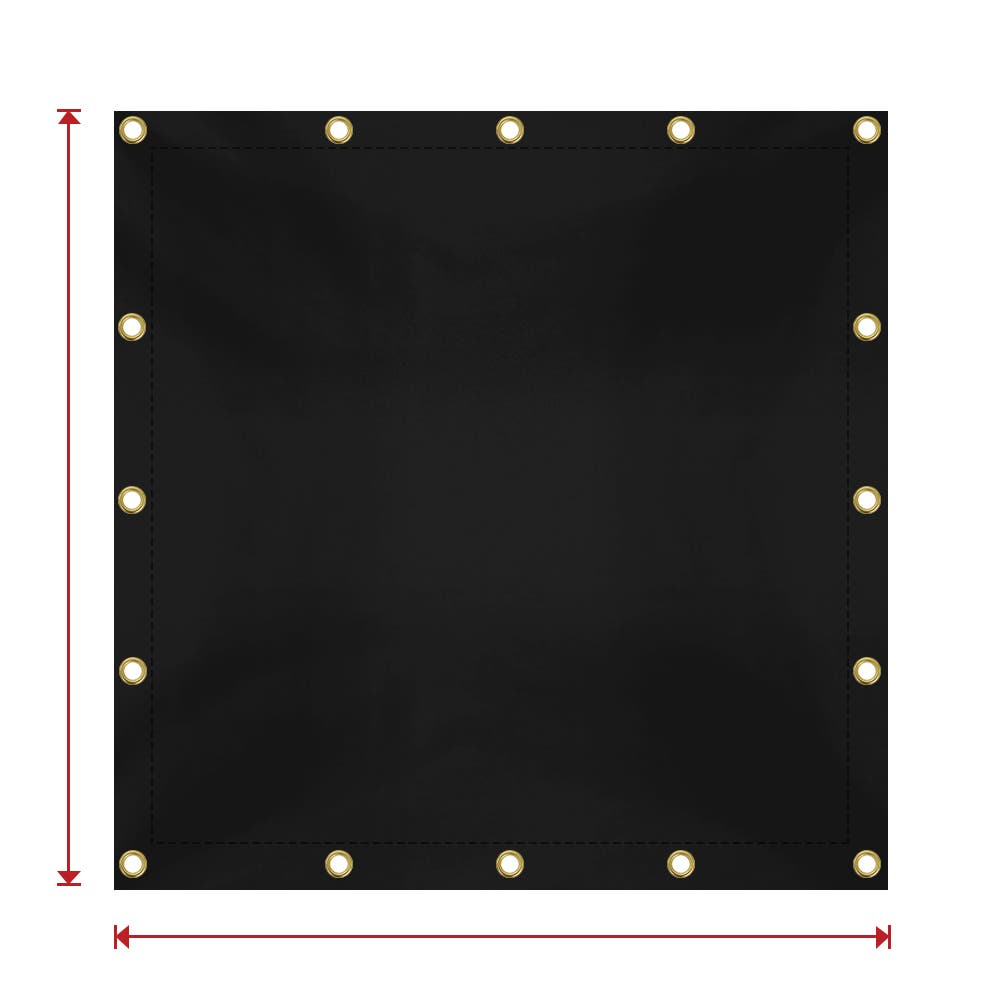 Custom Medium Duty Vinyl Tarps - Black